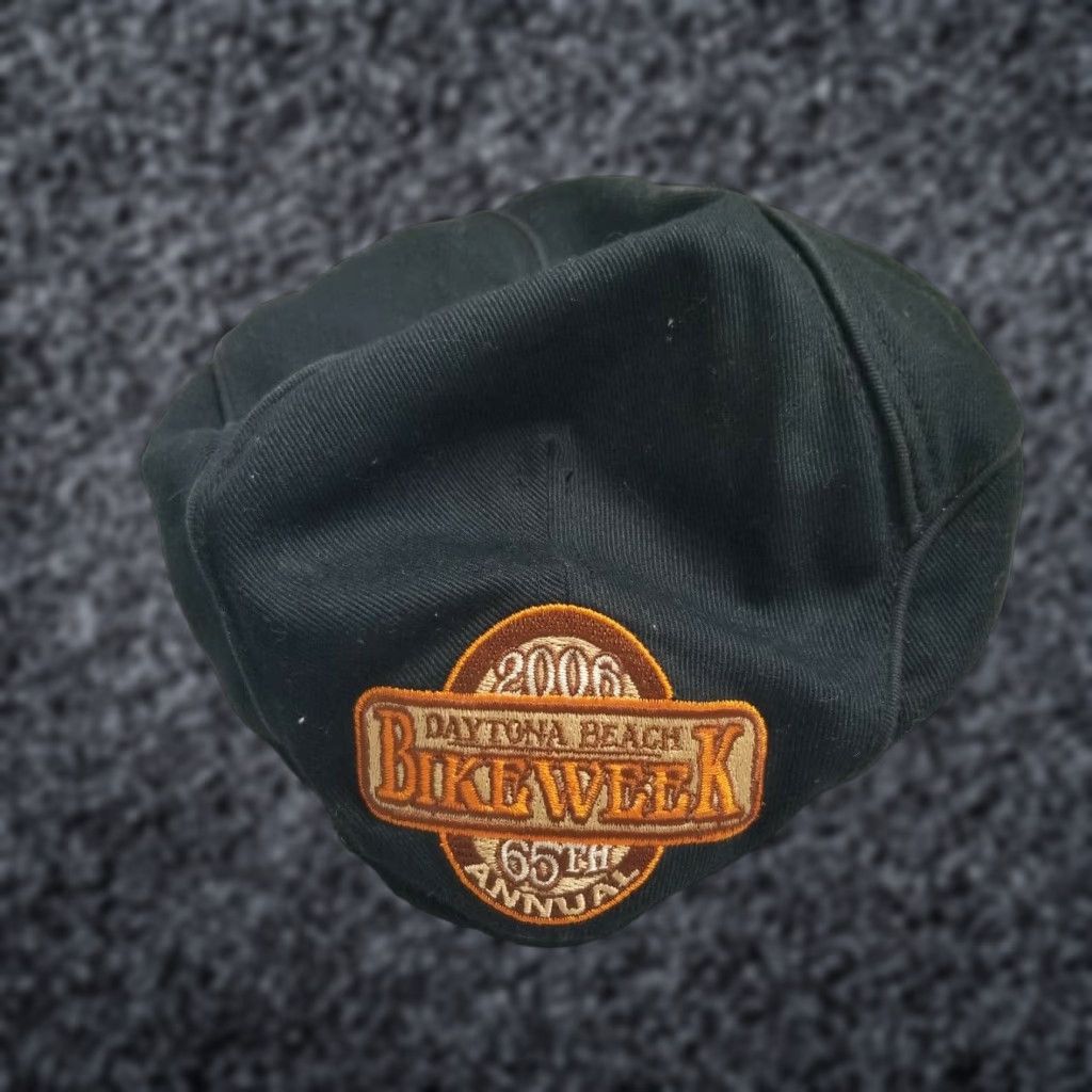 Etro VINTAGE Newsboy Cap Capsmith Retro Daytona Beach 2006 BIKE WEEK Pageboy Hat Cap Men One Size Black Size ONE SIZE - 1 Thumbnail