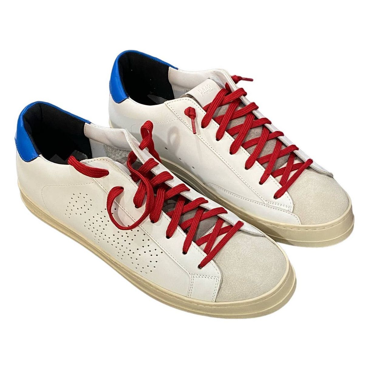 image of P448 Men's F22 John Perf. Logo Low-Top Sneaker 45 (11.5/12) in White