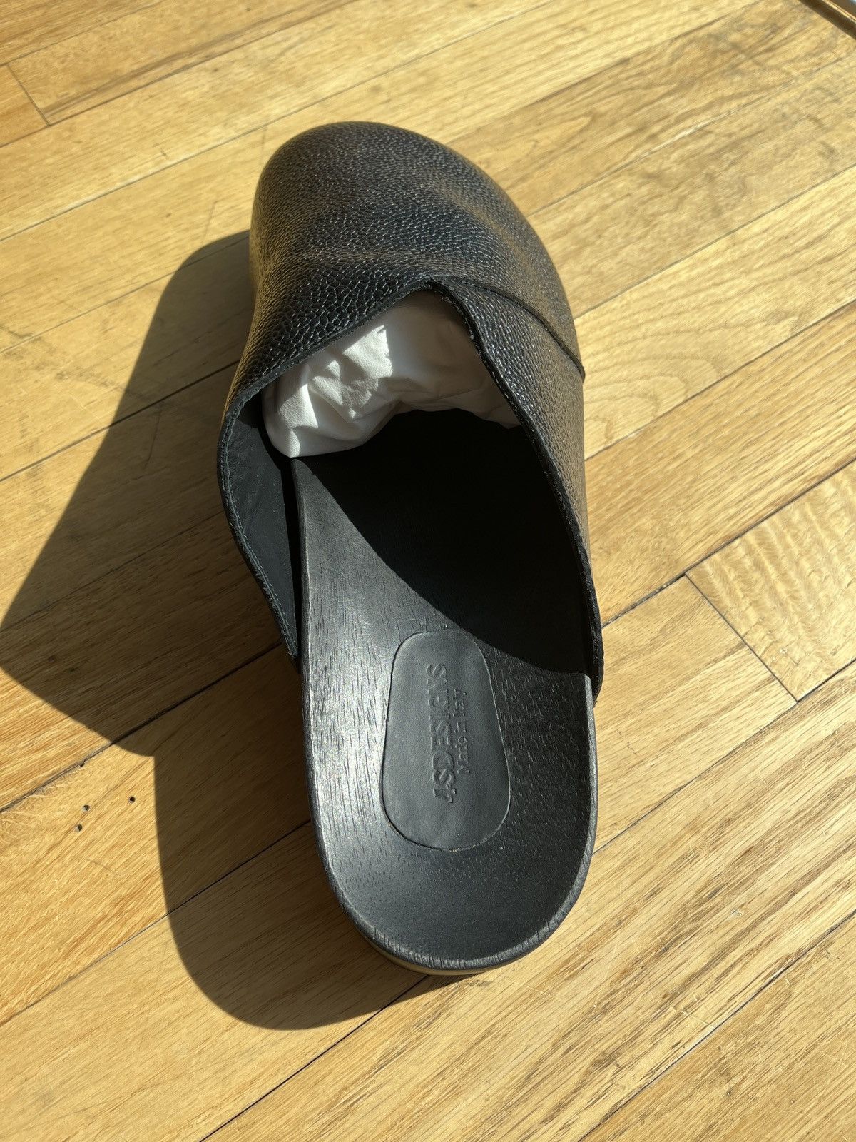 4SDESIGNS Black Sabot Wooden Clog Size US 12 / EU 45 - 4 Thumbnail