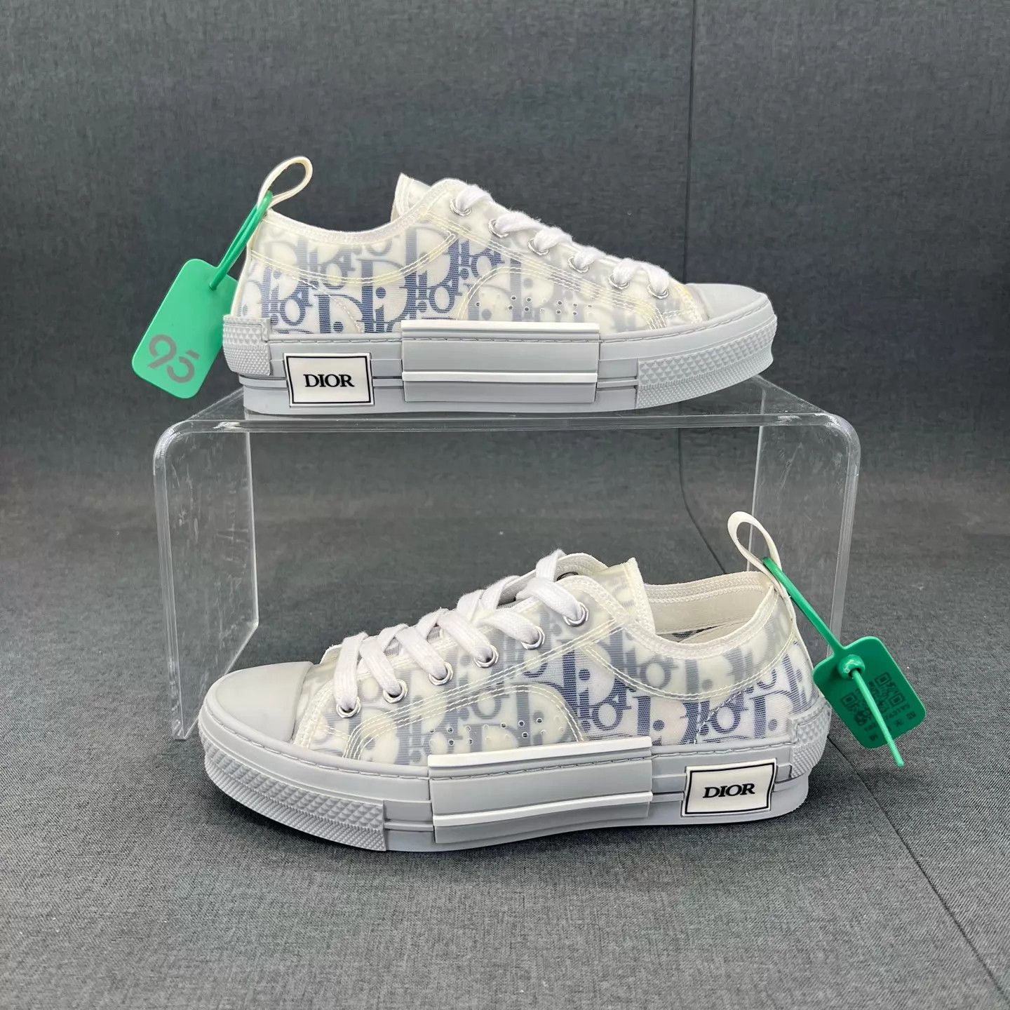 Dior Dior B23 White Blue Gray 36 Worn Once Size US 5.5 / IT 35.5 - 2 Thumbnail