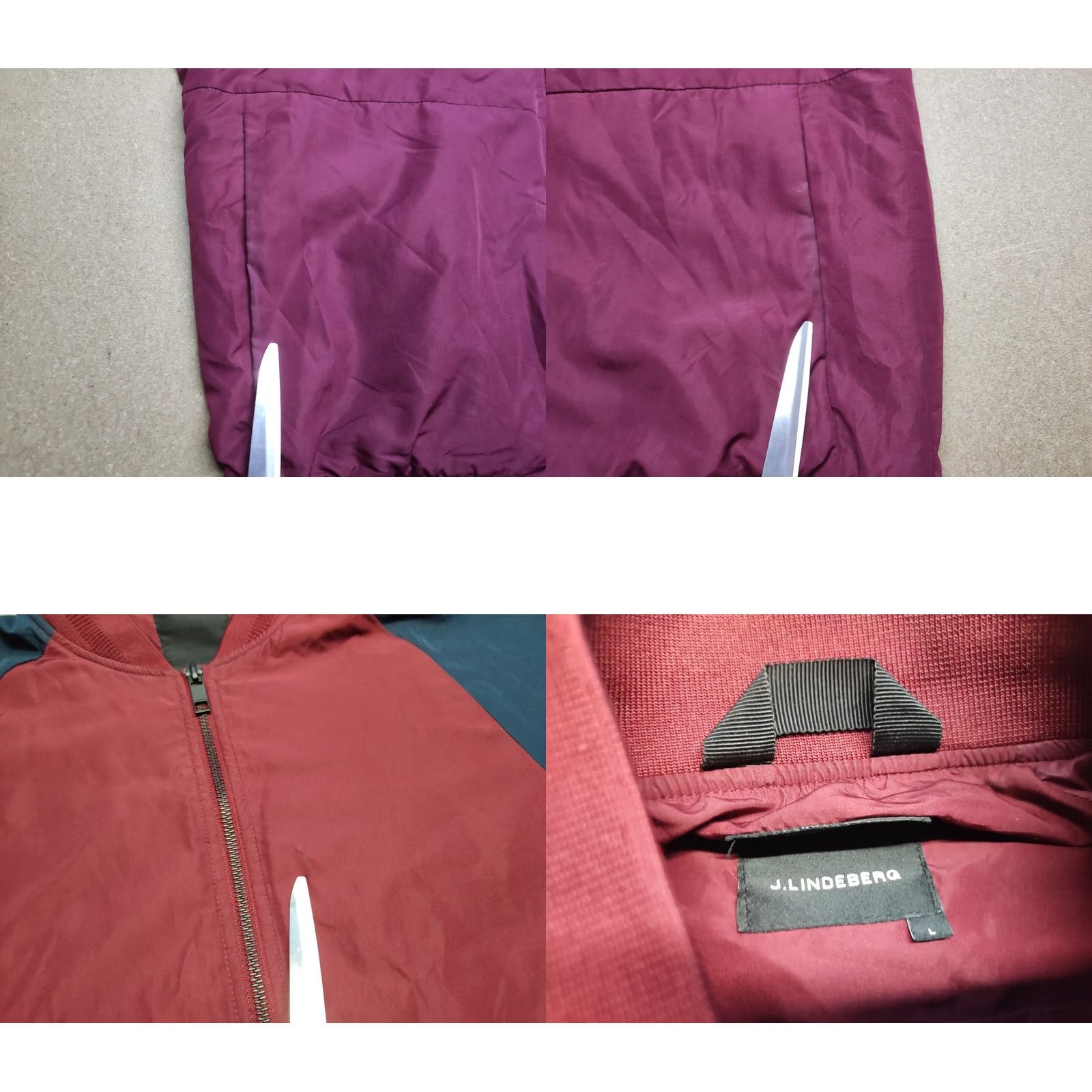 J.Lindeberg J. Lindeberg Mens Bomber Jacket L Thom Contrast Gravity Poly Full Zip Winter Fall Spring Mulicolor Regular Size Mens Jacket Size US L / EU 52-54 / 3 - 8 Thumbnail