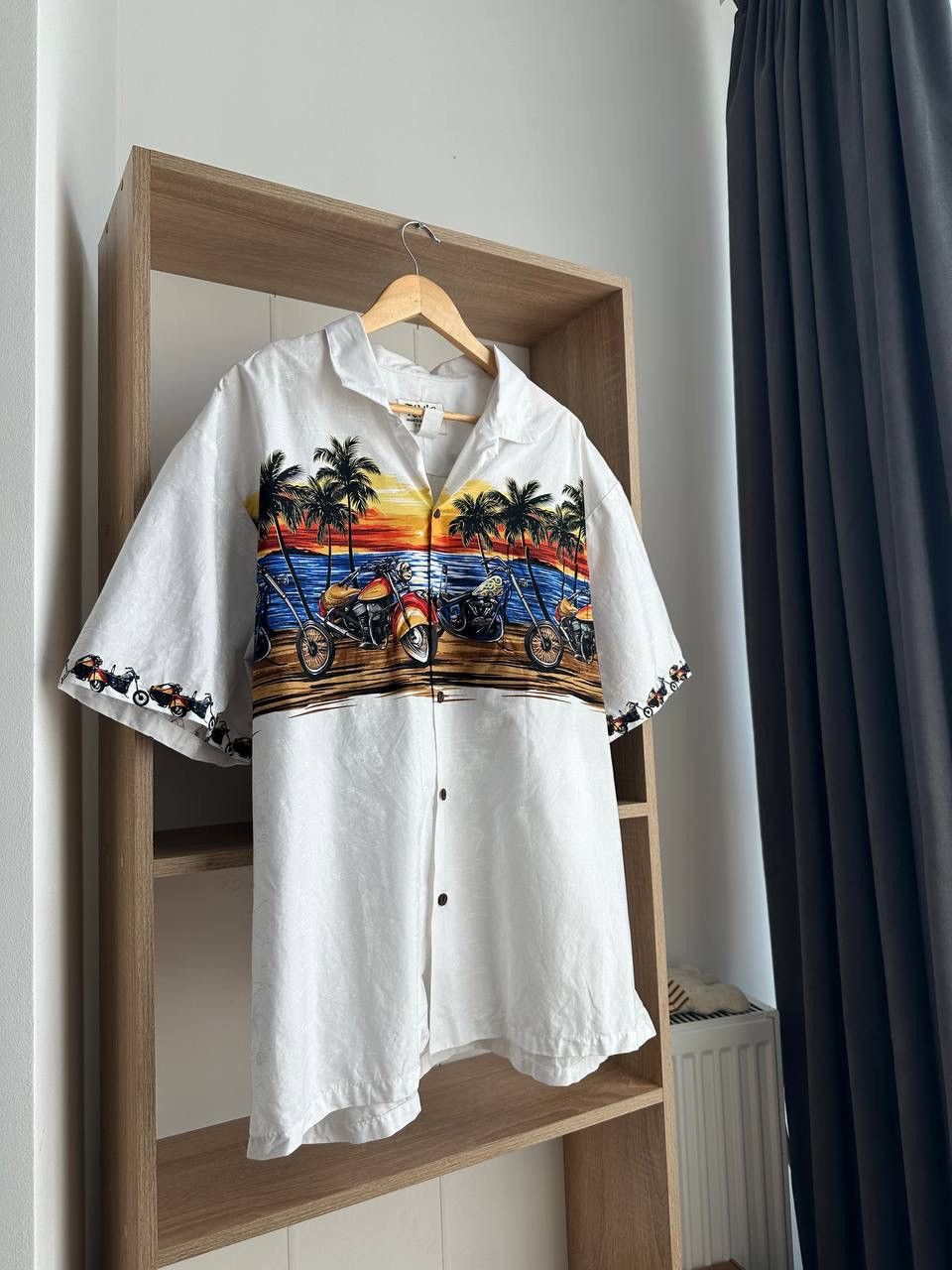 Japanese Brand × Vintage Vintage Ky’s Aloha Hawaiian Motorcycle White Shirt Size US XXL / EU 58 / 5 - 2 Thumbnail