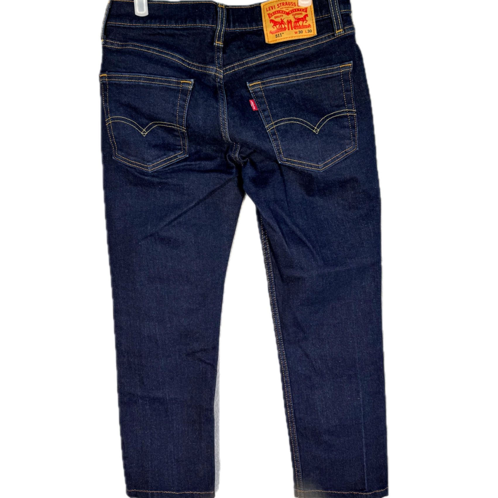Levi's VINTAGE? No — Levi’s 511 Jeans Straight Leg 30x30 Jeans Denim Blue Dark Wash Stretch Modern Mens Size US 30 / EU 46 - 2 Thumbnail