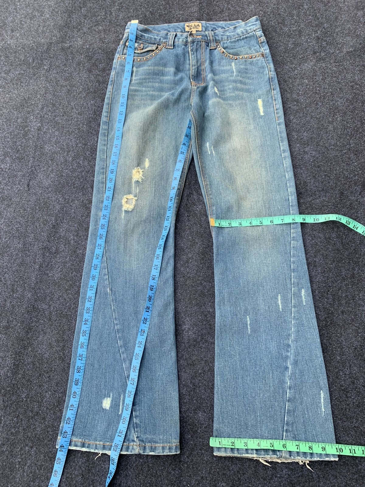 Japanese Brand Nylaus Flare Cut Denim – Rare Japan Brand 30x32 Size US 30 / EU 46 - 7 Thumbnail