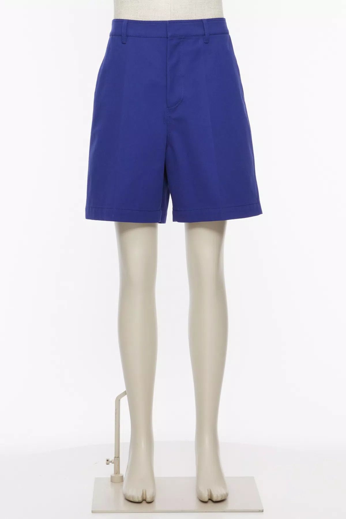 oc11z0725 Stretch Cotton Canvas Shorts in Cobalt Blue