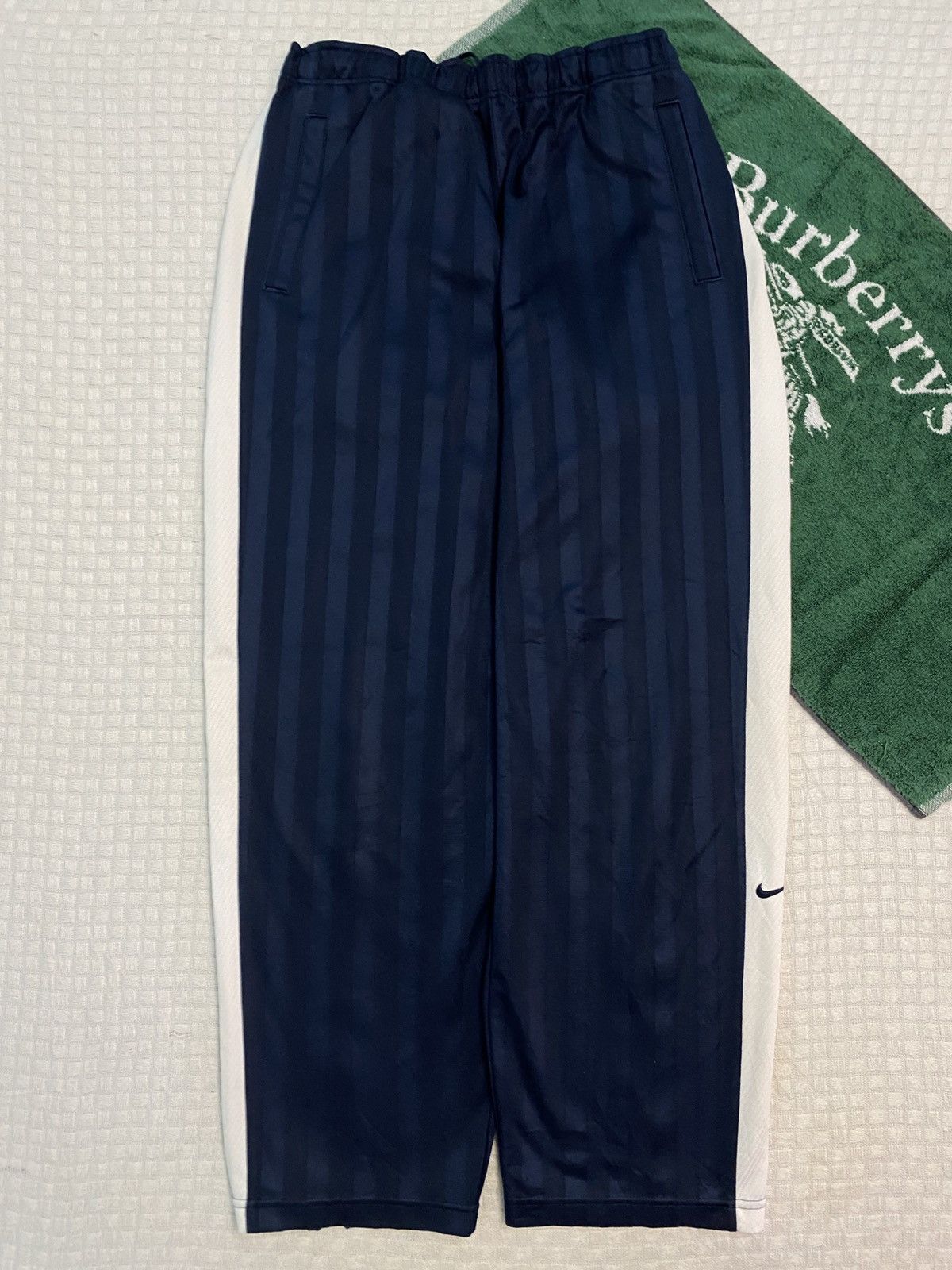 NOCTA × Nike 💥 VINTAGE NIKE 90S BAGGY WIDE LEG SWOOSH TRACK PANTS Y2K Size US 30 / EU 46 - 1 Thumbnail