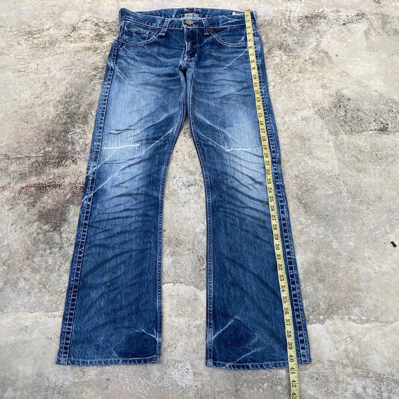 Japanese Brand Vintage Blue Way Garments Flare Denim Size US 33 - 3 Thumbnail