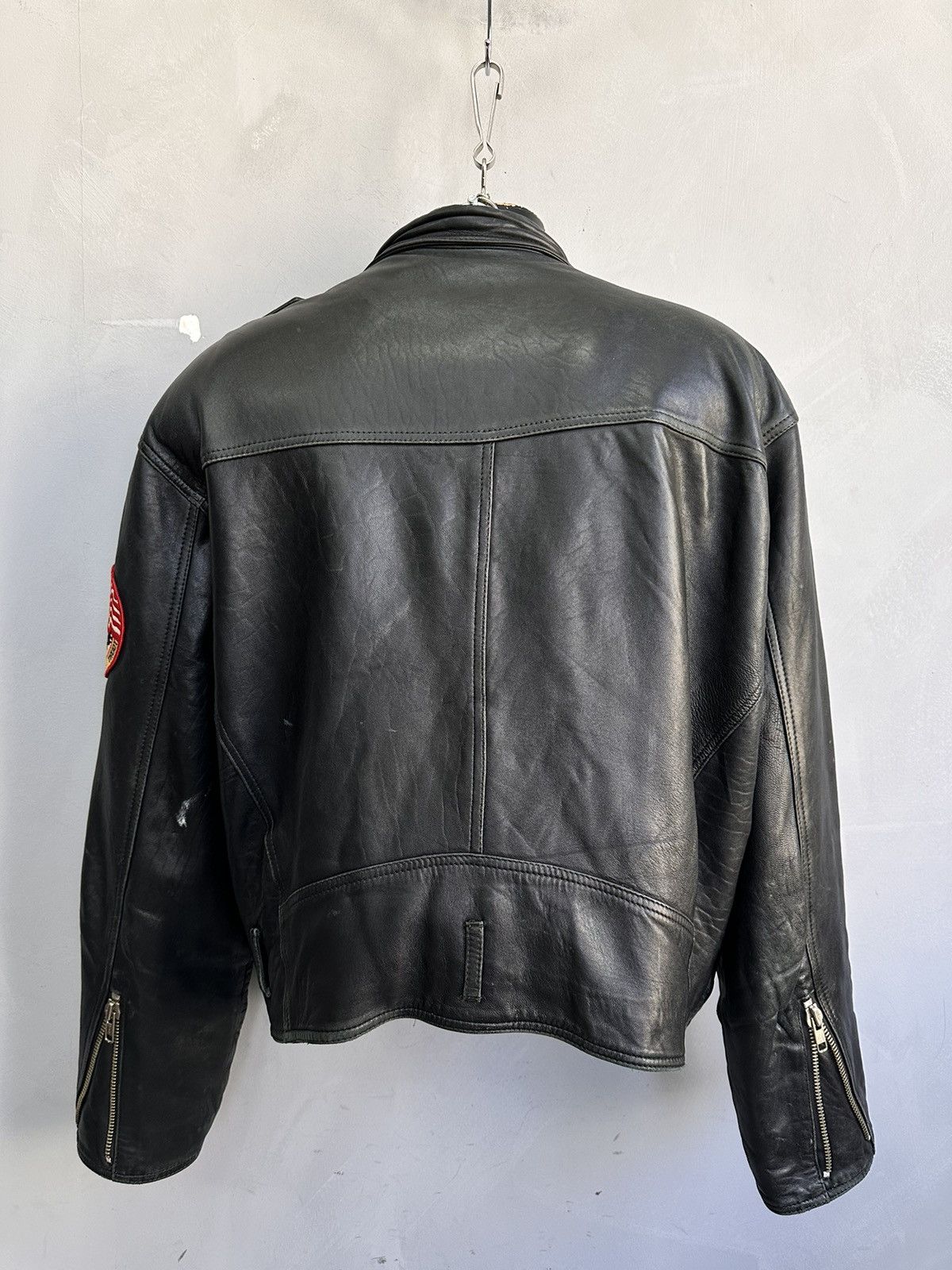 Avirex Vintage Cropped Aviator Leather Jacket Harley Davidson Japan Size US M / EU 48-50 / 2 - 8 Thumbnail