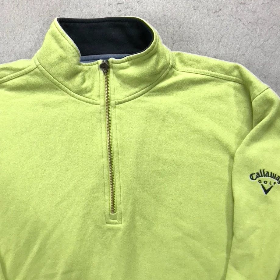 Callaway VINTAGE Callaway Golf Sweatshirt Mens Large Green 90s 1/4 Zip Fleece Embroidered Logo Zipper Shirt Men Green 90s Size US L / EU 52-54 / 3 - 2 Thumbnail