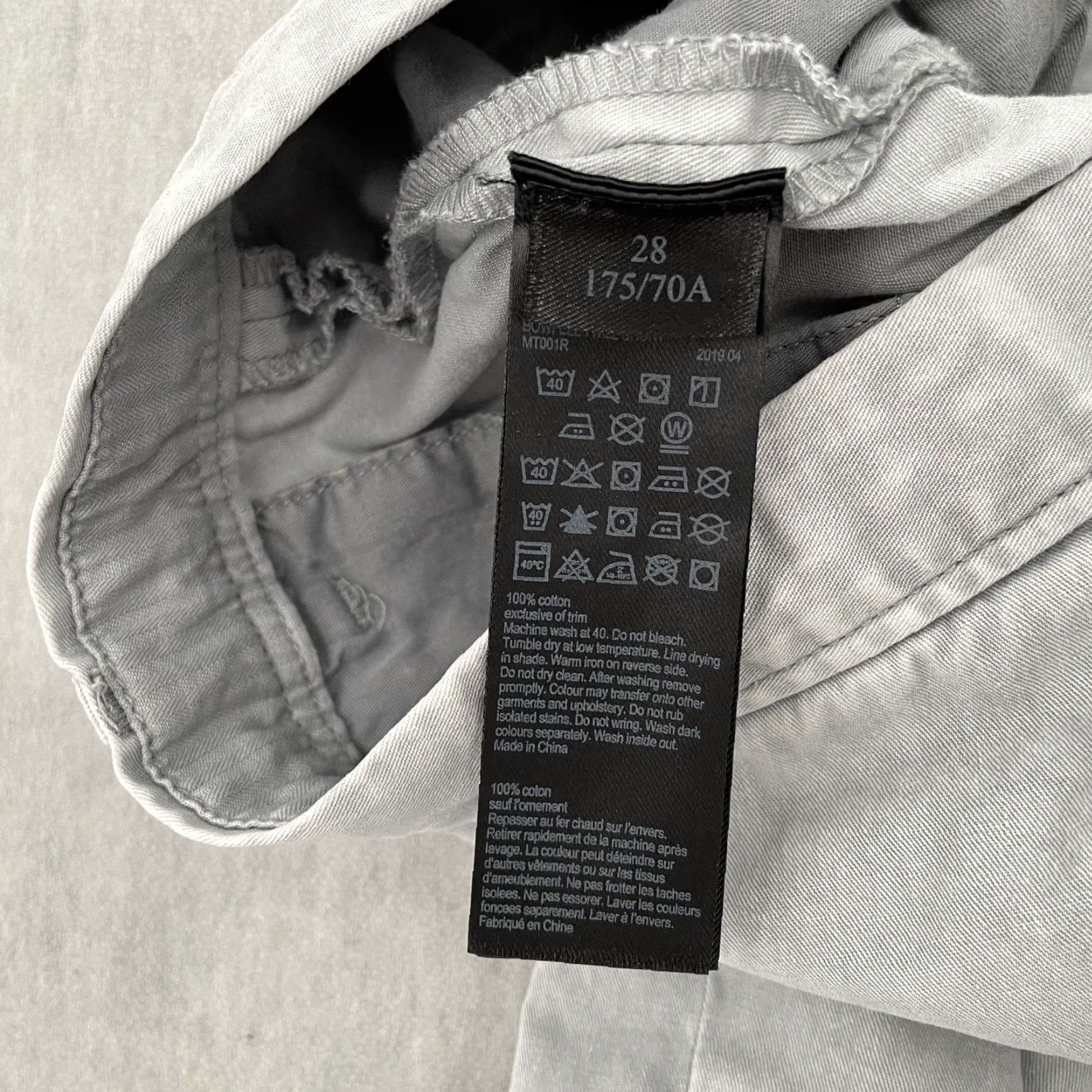 Allsaints VINTAGE All Saints Shorts Men 28 Gray Cotton Casual Summer Bowfell Twill Button Pockets Size US 28 / EU 44 - 6 Thumbnail