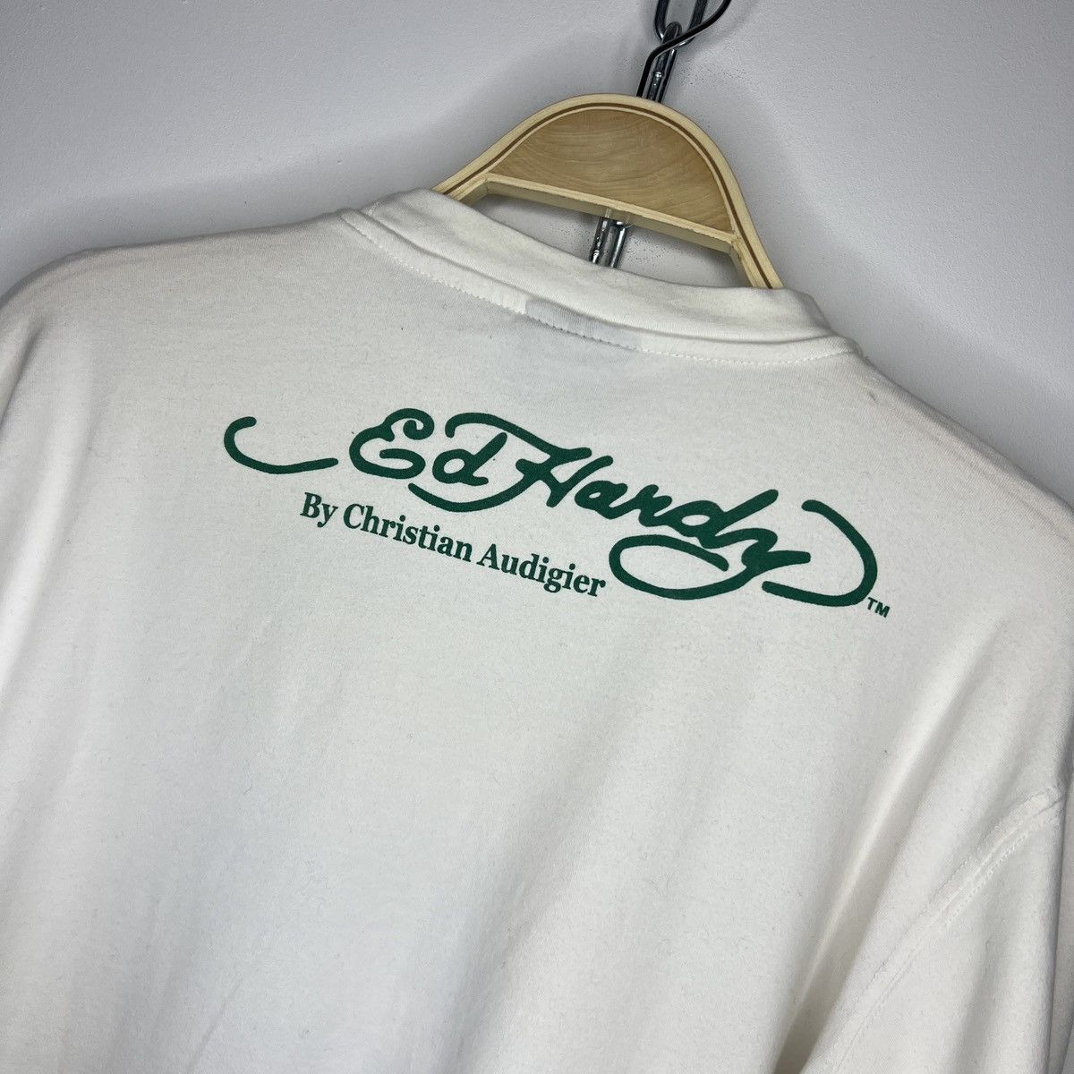 Christian Audigier VINTAGE Y2K ED HARDY BY CHRISTIAN AUDIGIER WHITE SWEATSHIRT Size US M / EU 48-50 / 2 - 8 Thumbnail