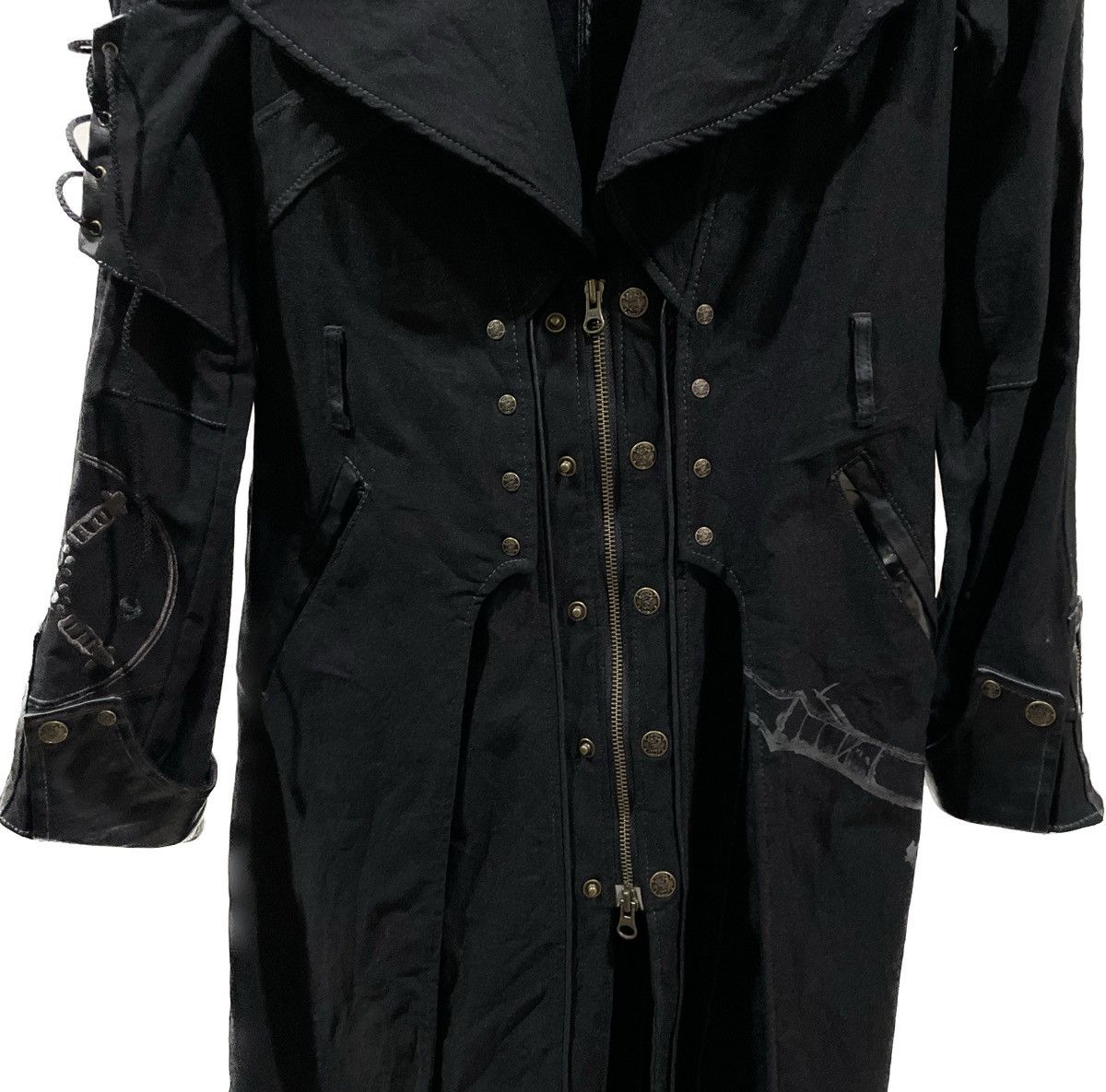 Cloak × Japanese Brand Rare🔥 Ozz Conte Japanese Samurai Long Punk Jacket Size ONE SIZE - 6 Thumbnail
