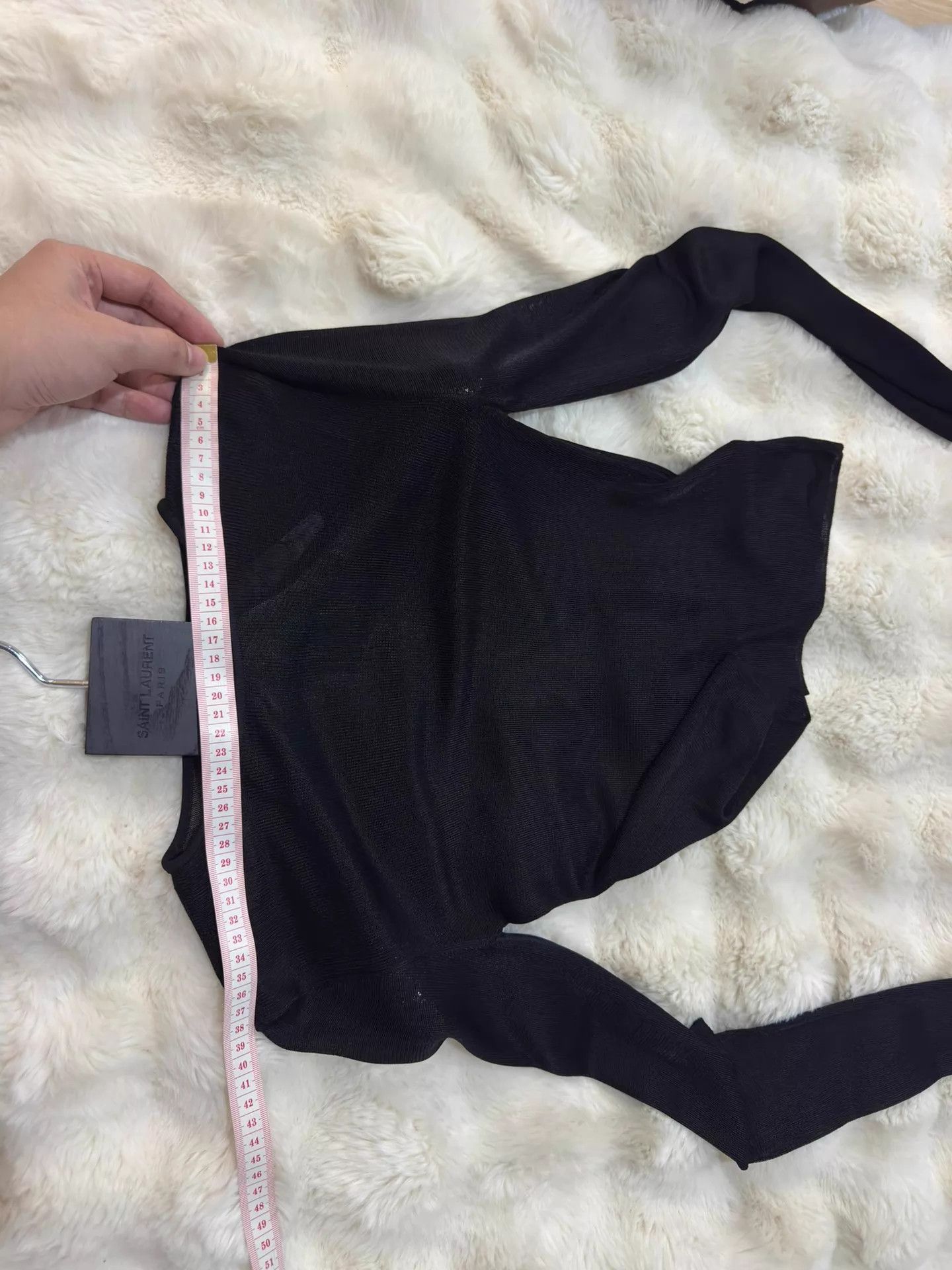 Saint Laurent Paris YSL sheer long sleeve top women's M new w/ tags Size M / US 6-8 / IT 42-44 - 6 Thumbnail