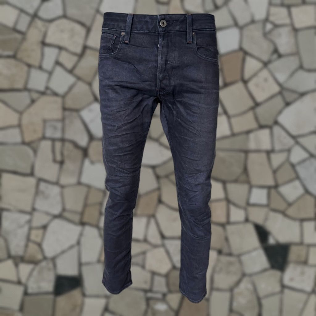 G-Star G-Star RAW 3301 Slim Jeans W33 L30 Mens Dark Grey/Black Denim Zip Fly Slim Jeans Mens W33 L30 Grey Denim Size US 33 - 1 Thumbnail
