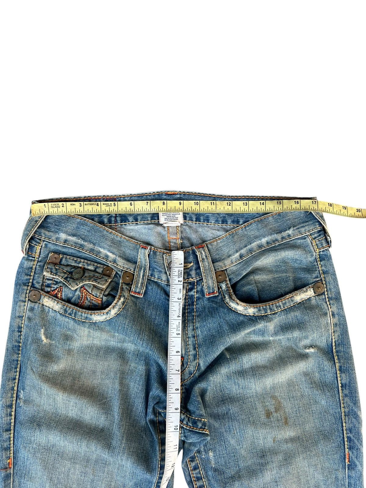True Religion 2000s True Religion Joey Big T Dirty Mud Denim Flare Jeans Size US 33 - 4 Thumbnail