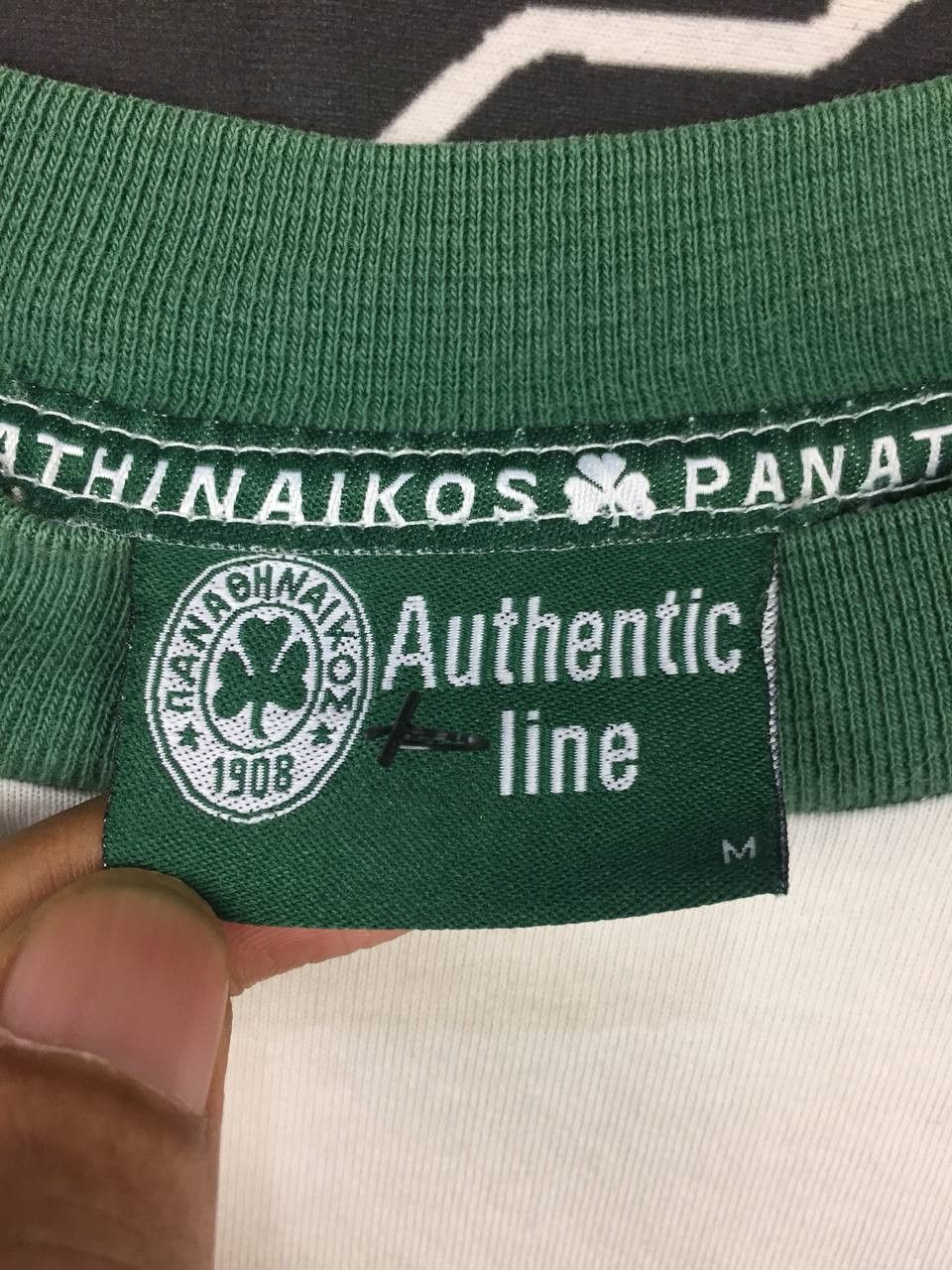 Vintage Vtg Authentic Line Panathinaikos Football Club Logo Tee Size US M / EU 48-50 / 2 - 10 Thumbnail