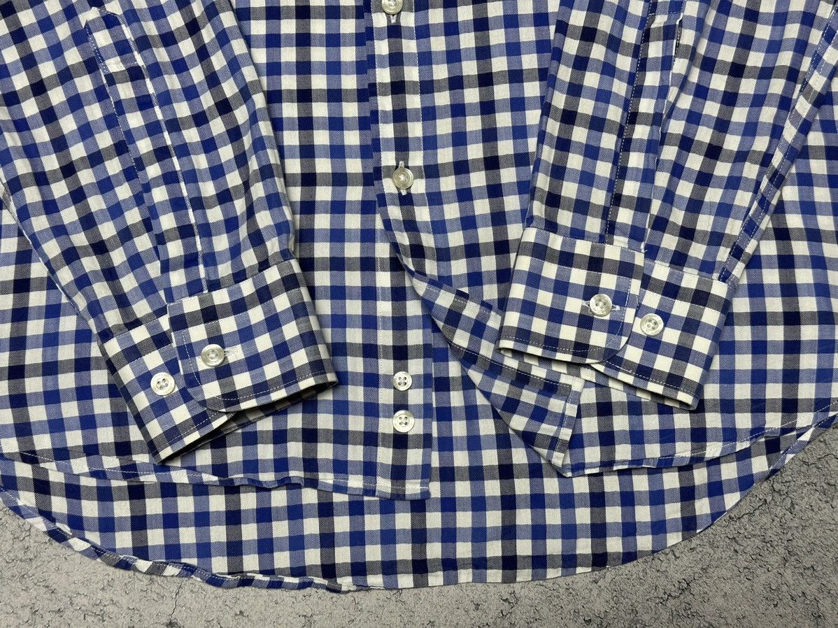 Etro Etro Checkered Blue & White Long Sleeve Shirt Size US L / EU 52-54 / 3 - 5 Thumbnail