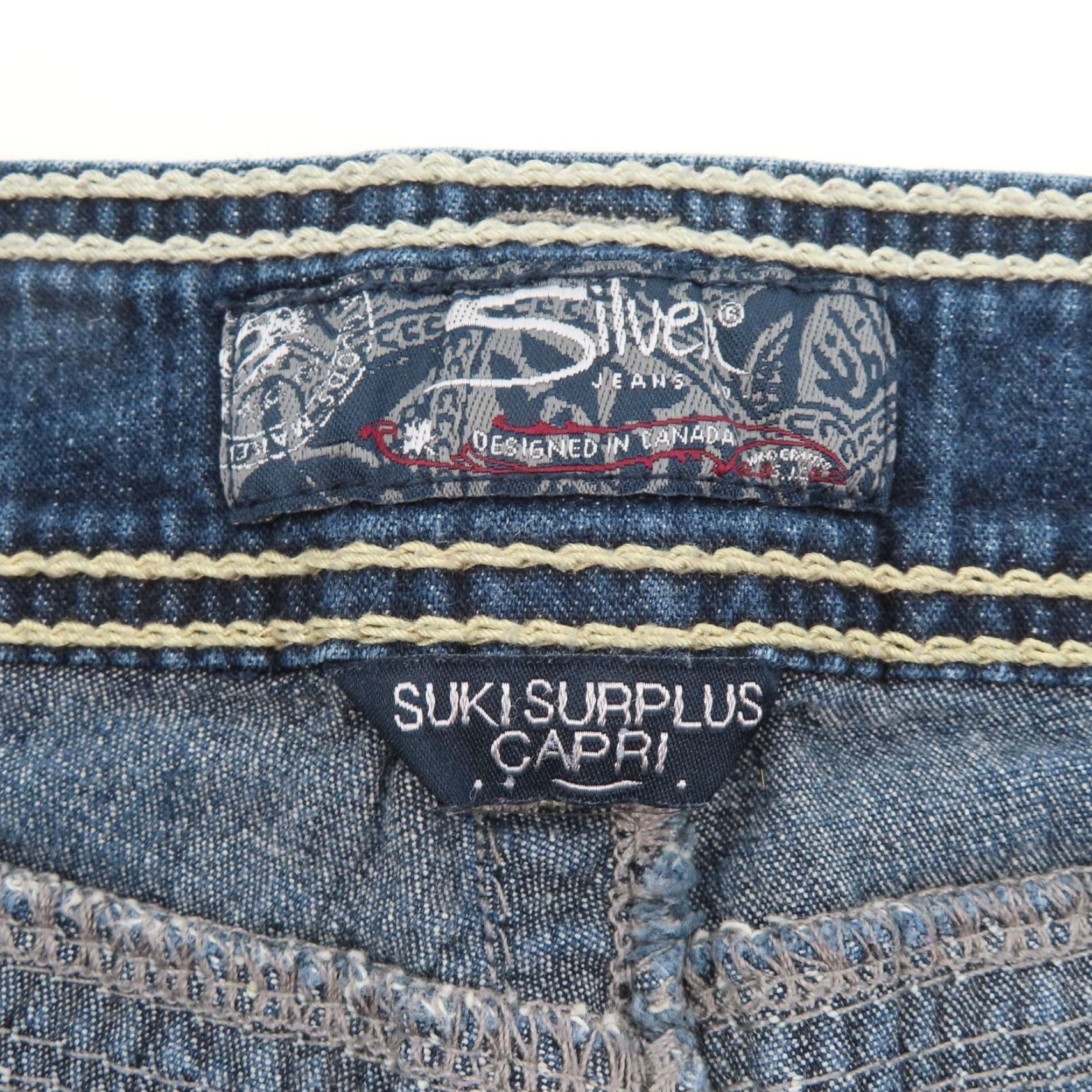 Silver Jeans Co. Silver Jeans Capri Denim Blue Jeans Suki Surplus 30 Womens Cotton Denim Capri Jeans 5-Pocket Design Blue Size 30" / US 8 / IT 44 - 7 Thumbnail