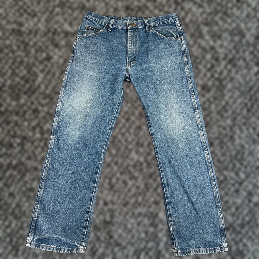 Wrangler VINTAGE Wrangler Jeans Mens 36x30 Regular Fit Blue Cotton Denim 90s Straight Casual Size US 36 / EU 52 - 1 Thumbnail