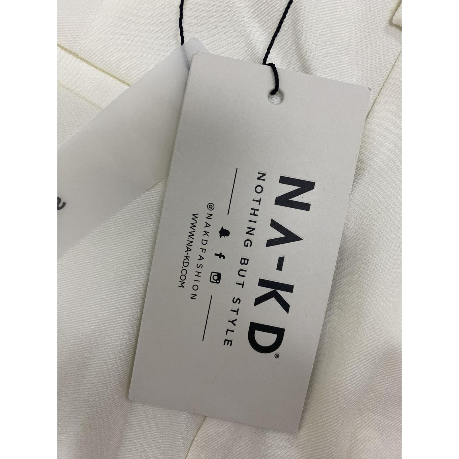 & Other Stories NA-KD Women Mid Waist Cargo Pocket Pants Ivory 34 A003091 Size 34" / US 12 / IT 48 - 7 Thumbnail