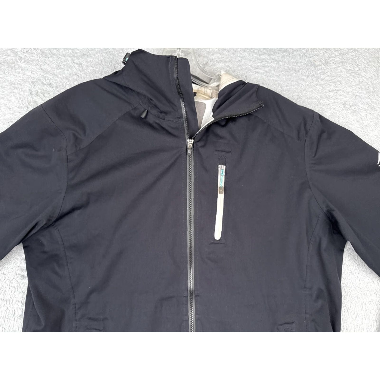 Vintage Cabela's XPG Jacket Women L Black DryPlus Hooded Softshell Waterproof Hiking Windbreaker Mid-Length Zipped Pockets Size L / US 10 / IT 46 - 7 Thumbnail