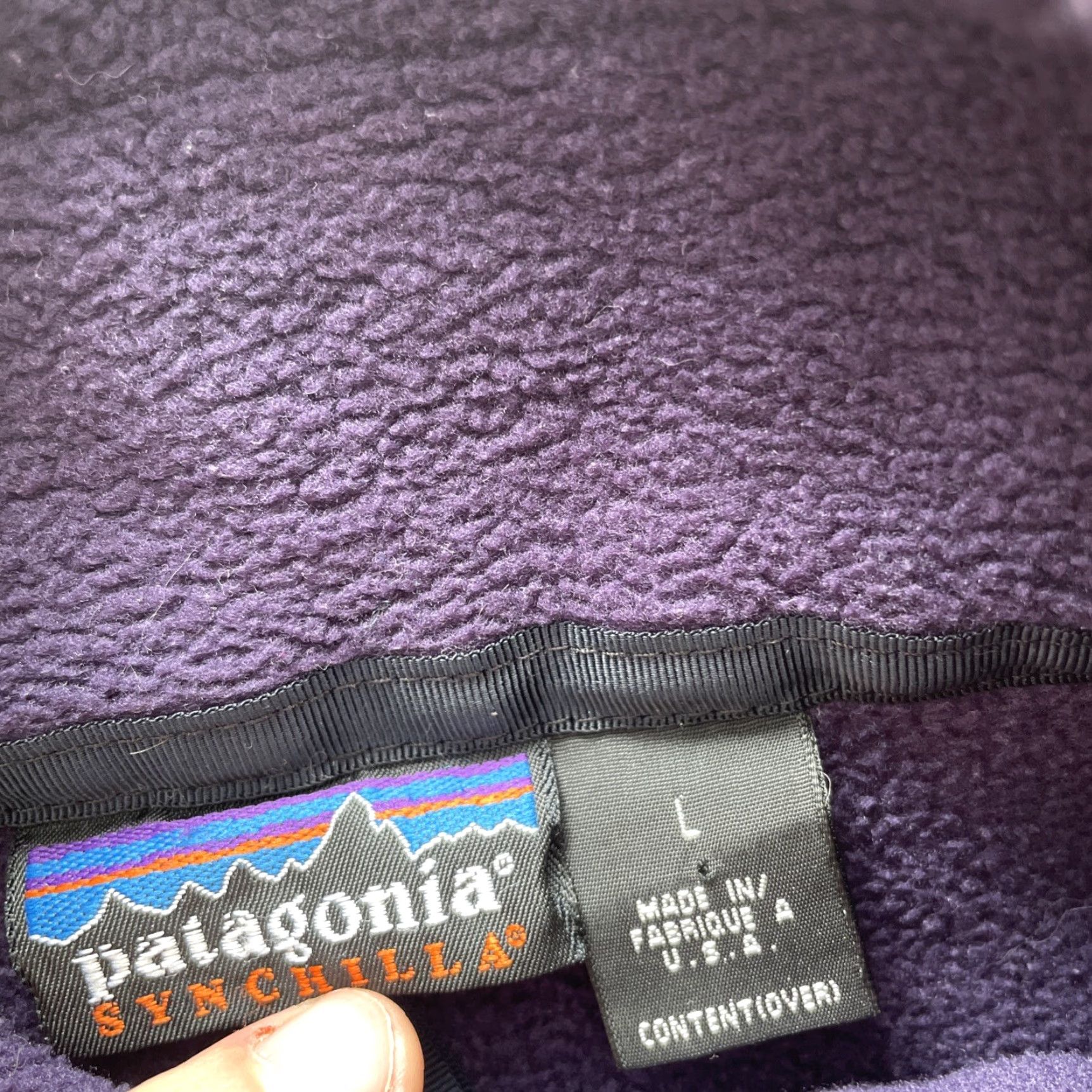Patagonia VINTAGE Patagonia Jacket Womens L Purple Full Zip Synchilla USA 90s Retro Outdoor Size L / US 10 / IT 46 - 3 Thumbnail