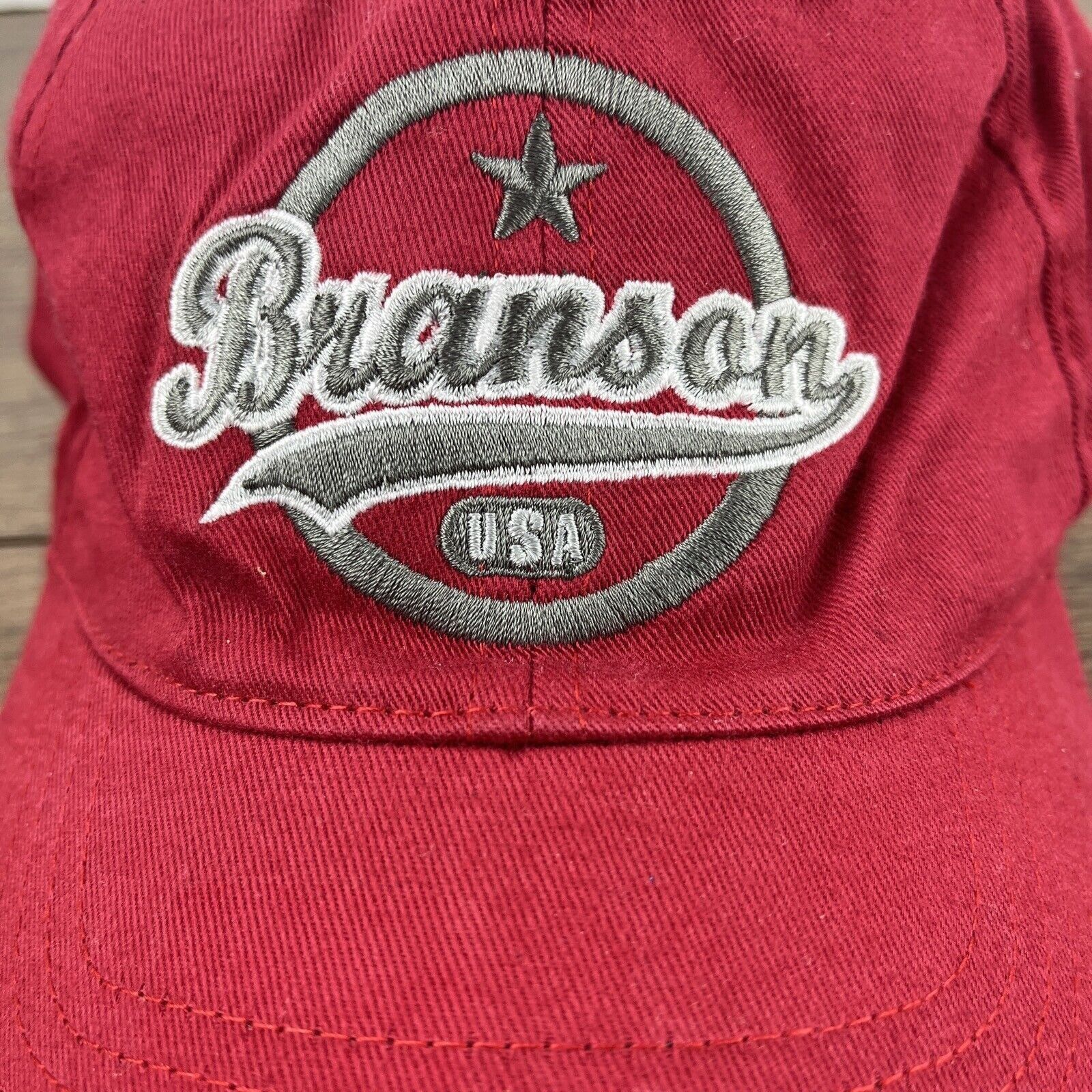 Other Branson USA Hat Branson Red Hat Adjustable Adult Size Hat Re Size ONE SIZE - 7 Thumbnail