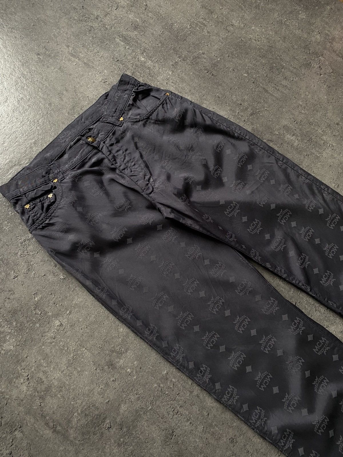 MCM Vintage MCM Monogram Cotton/Triacetat Grey Pants W28 Size US 28 / EU 44 - 2 Thumbnail