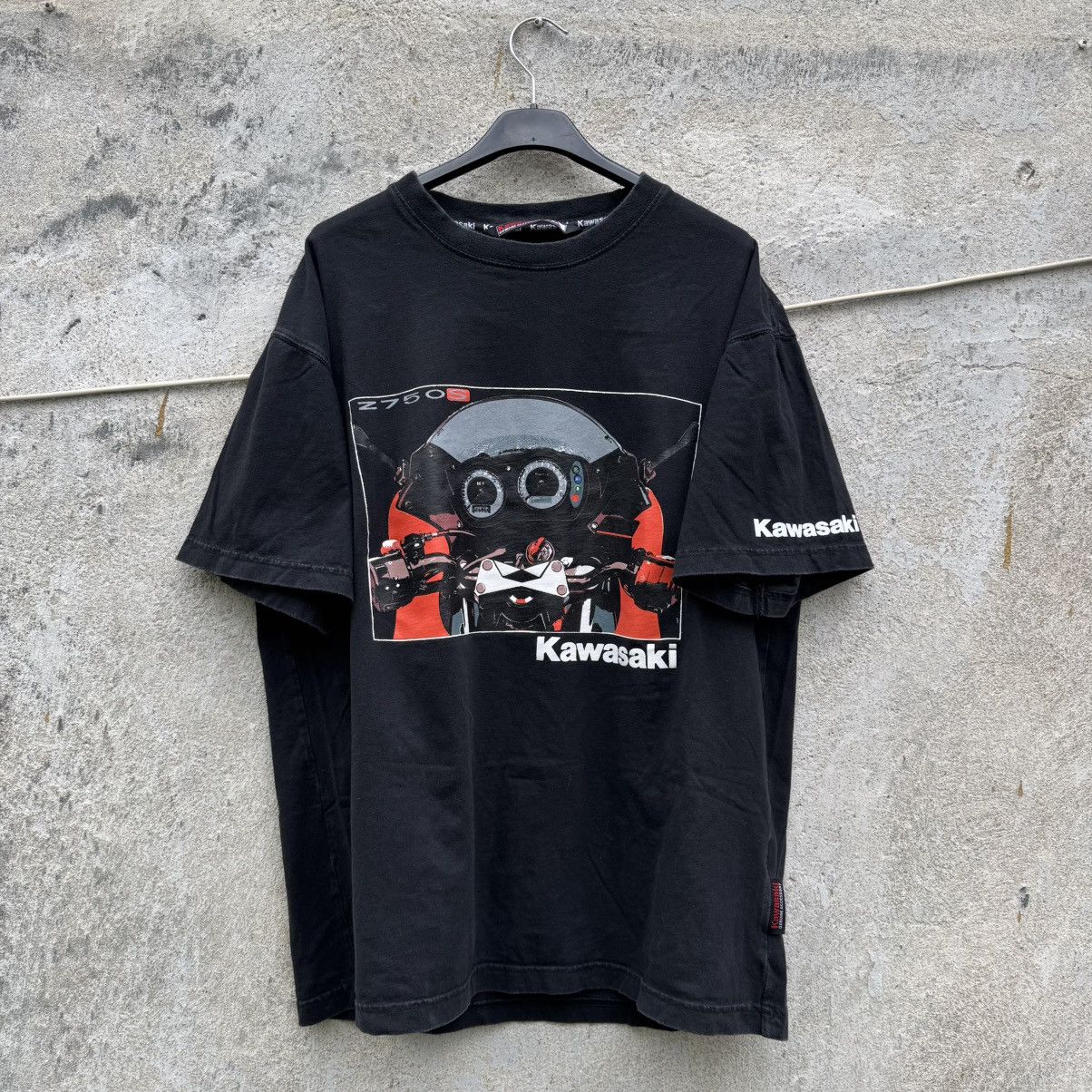 Other 00s Kawasaki Japanese Motorsport Tshirt y2k Racing Enduro Size US L / EU 52-54 / 3 - 4 Thumbnail