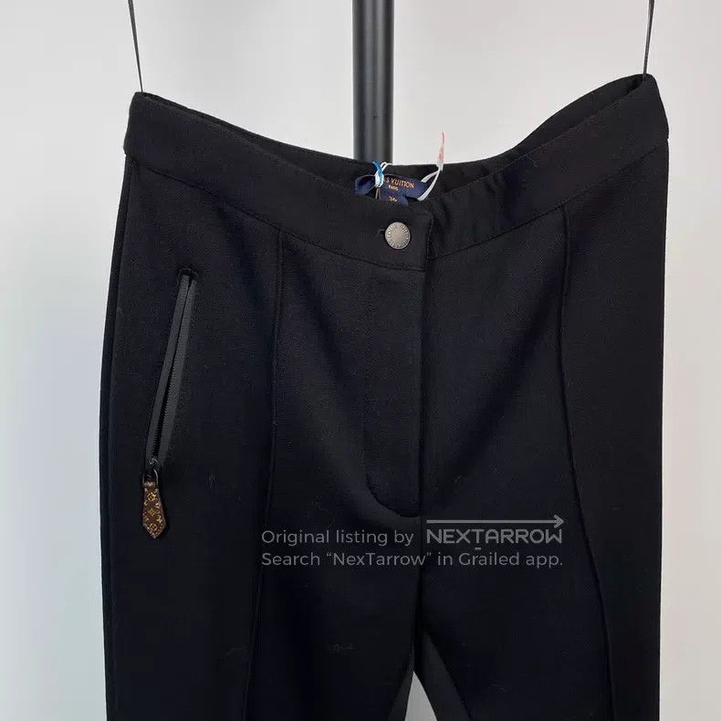 Louis Vuitton Louis Vuitton Black patchwork leather breasted wool slacks Size US 36 / EU 52 - 5 Thumbnail
