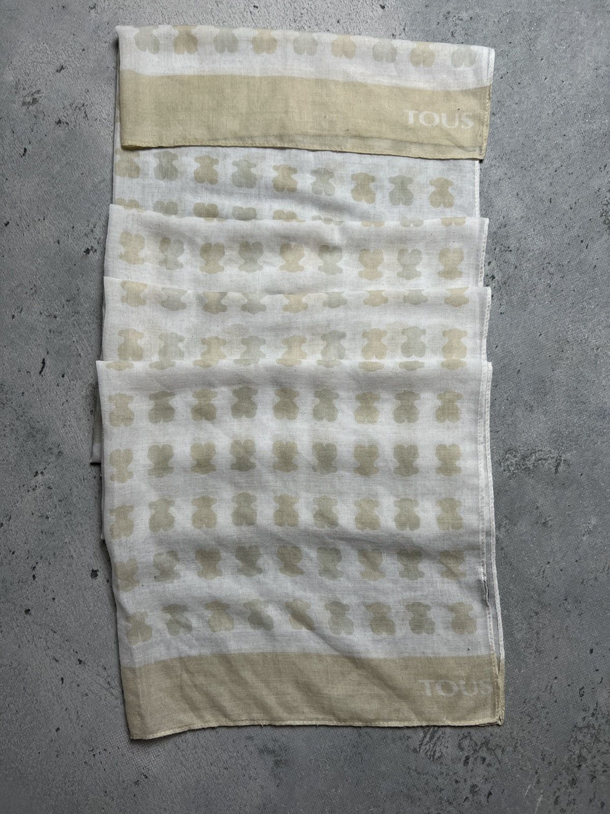 TOUS 🐻 Tous Monogram Bears Logo Scarf y2k Lux Size ONE SIZE - 11 Thumbnail
