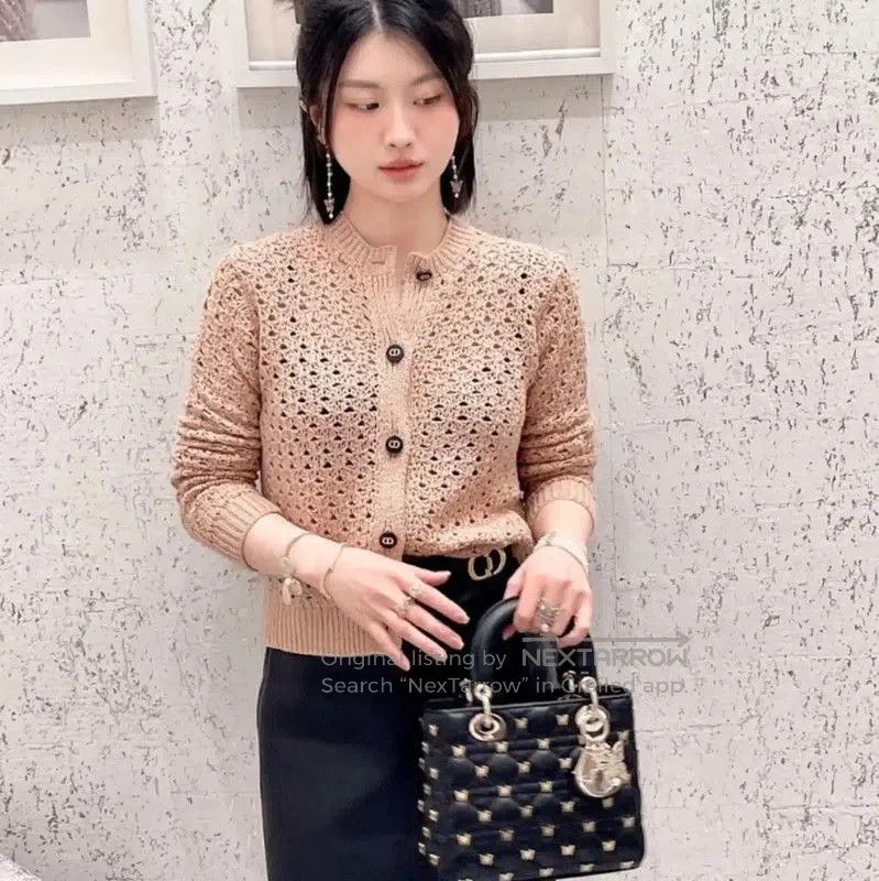 Dior Dior Brown Alpaca Wool Women's Cardigan . Size XXS / US 00 / IT 34 - 7 Thumbnail