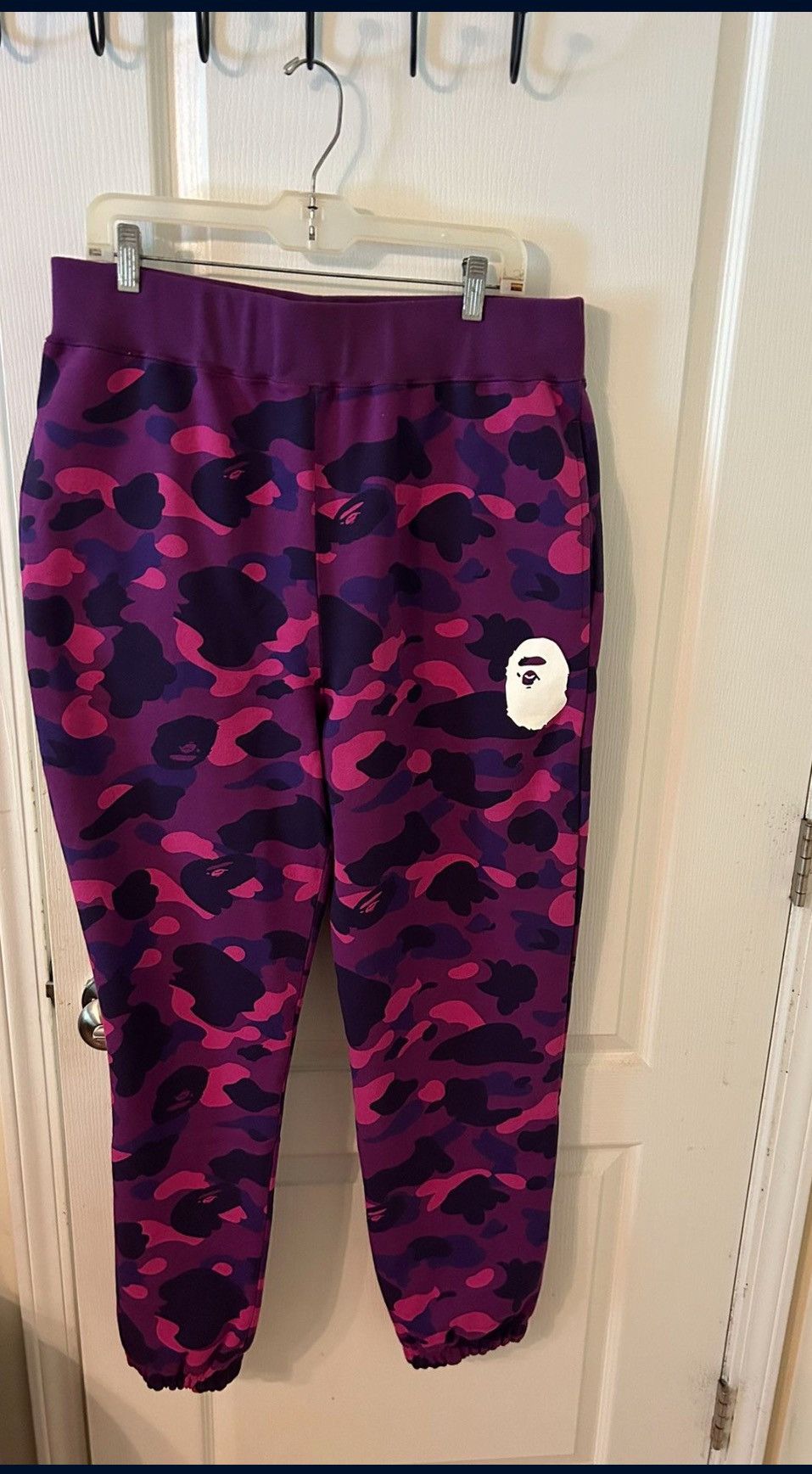 image of Bape Color Camo Sweat Pants (Fw22) in Purple, Men's (Size 36)