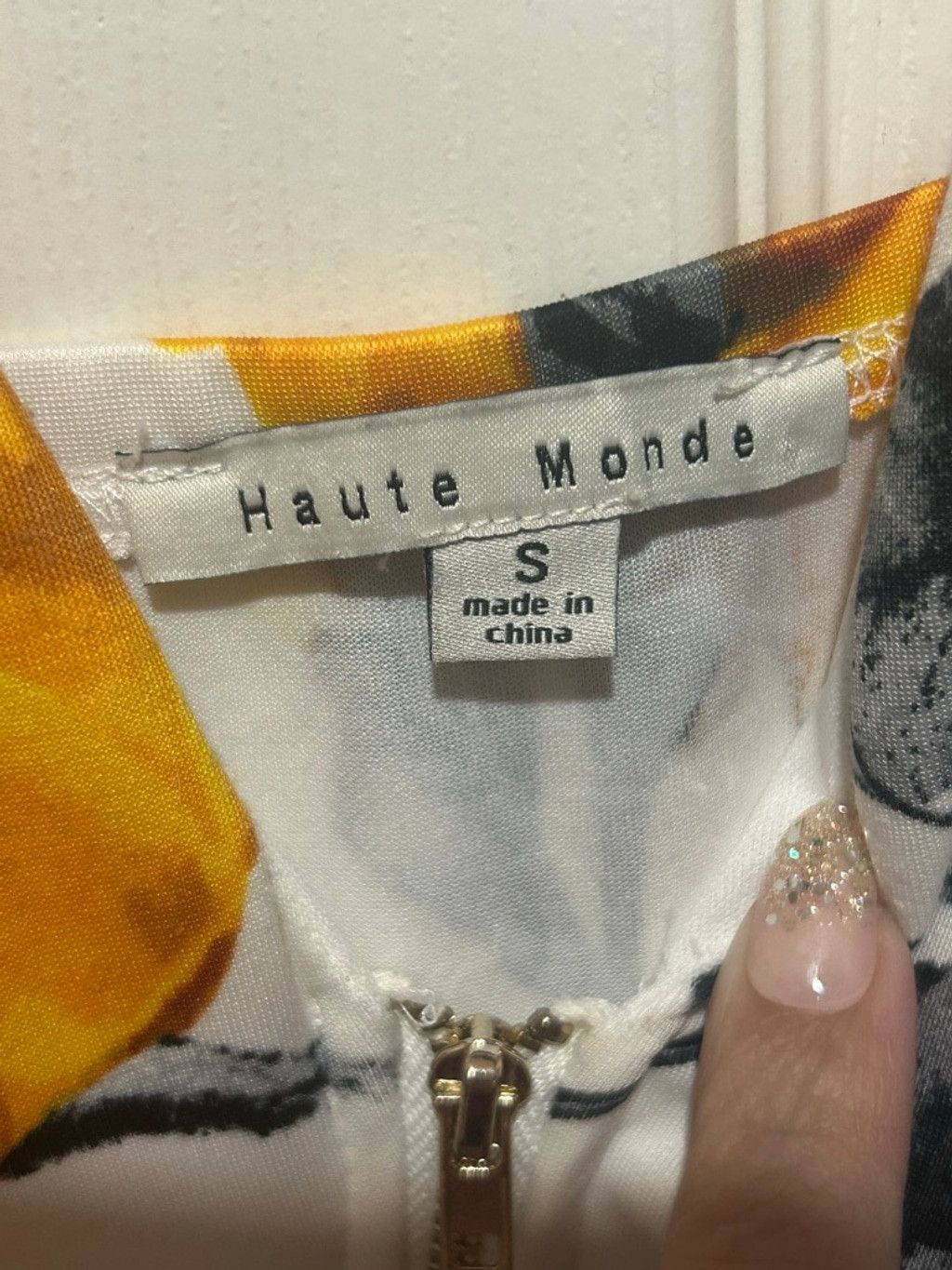 Other Women's Haute Monde Mini Dress S White Yellow Floral Size S / US 4 / IT 40 - 4 Thumbnail