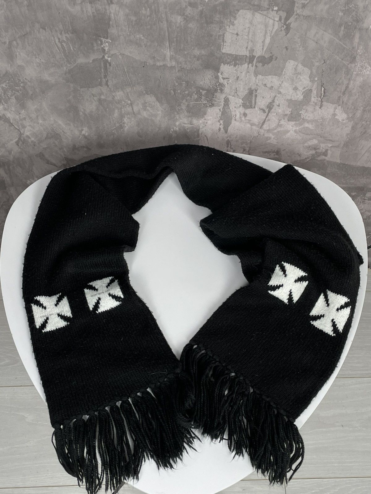 Japanese Brand × Vintage Japanese Brand Y2K Vintage Avant Garde Black Scarf Size ONE SIZE - 1 Thumbnail