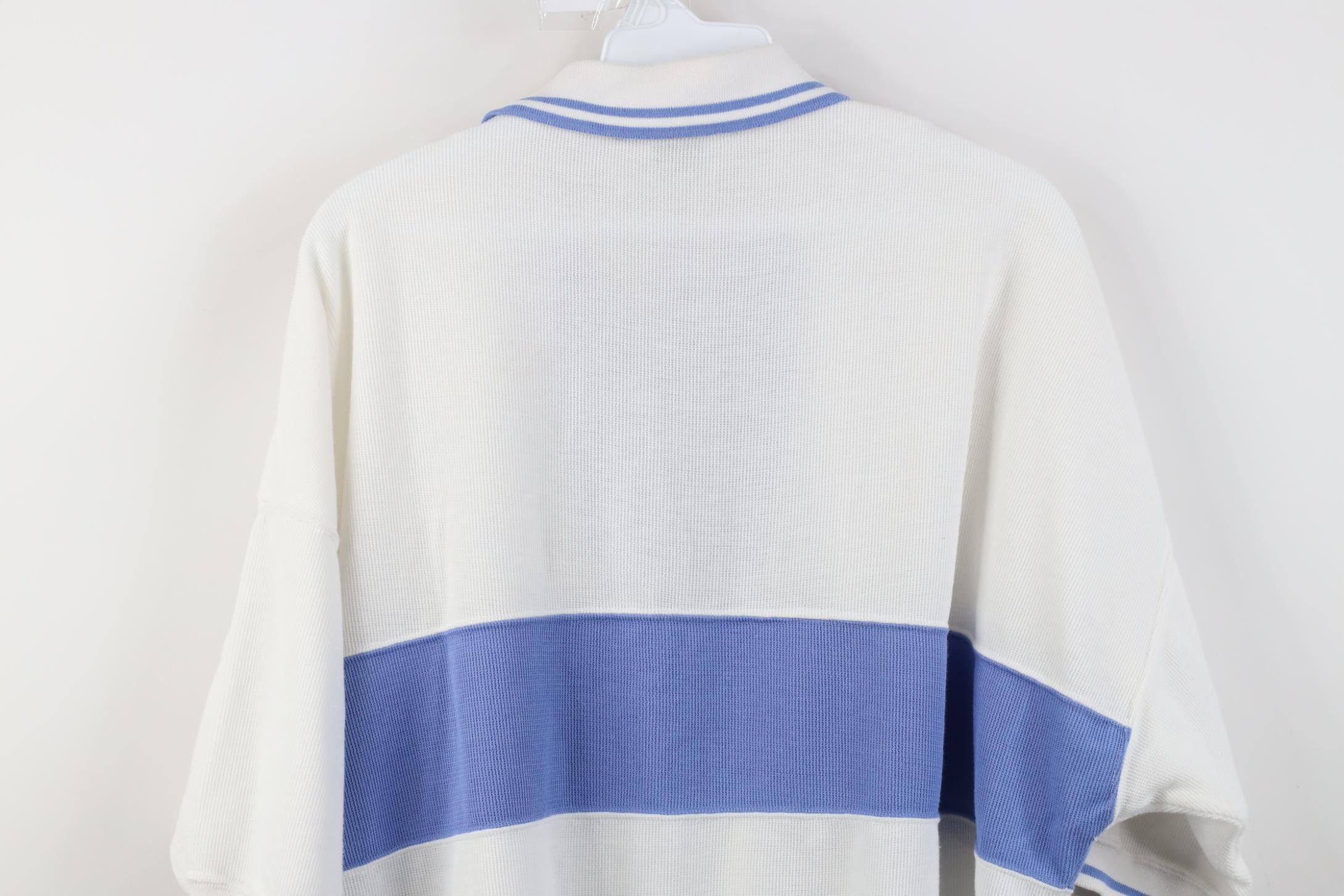 Vintage Vintage 90s Streetwear Block Thermal Knit Golf Polo Shirt Size US XXL / EU 58 / 5 - 13 Thumbnail