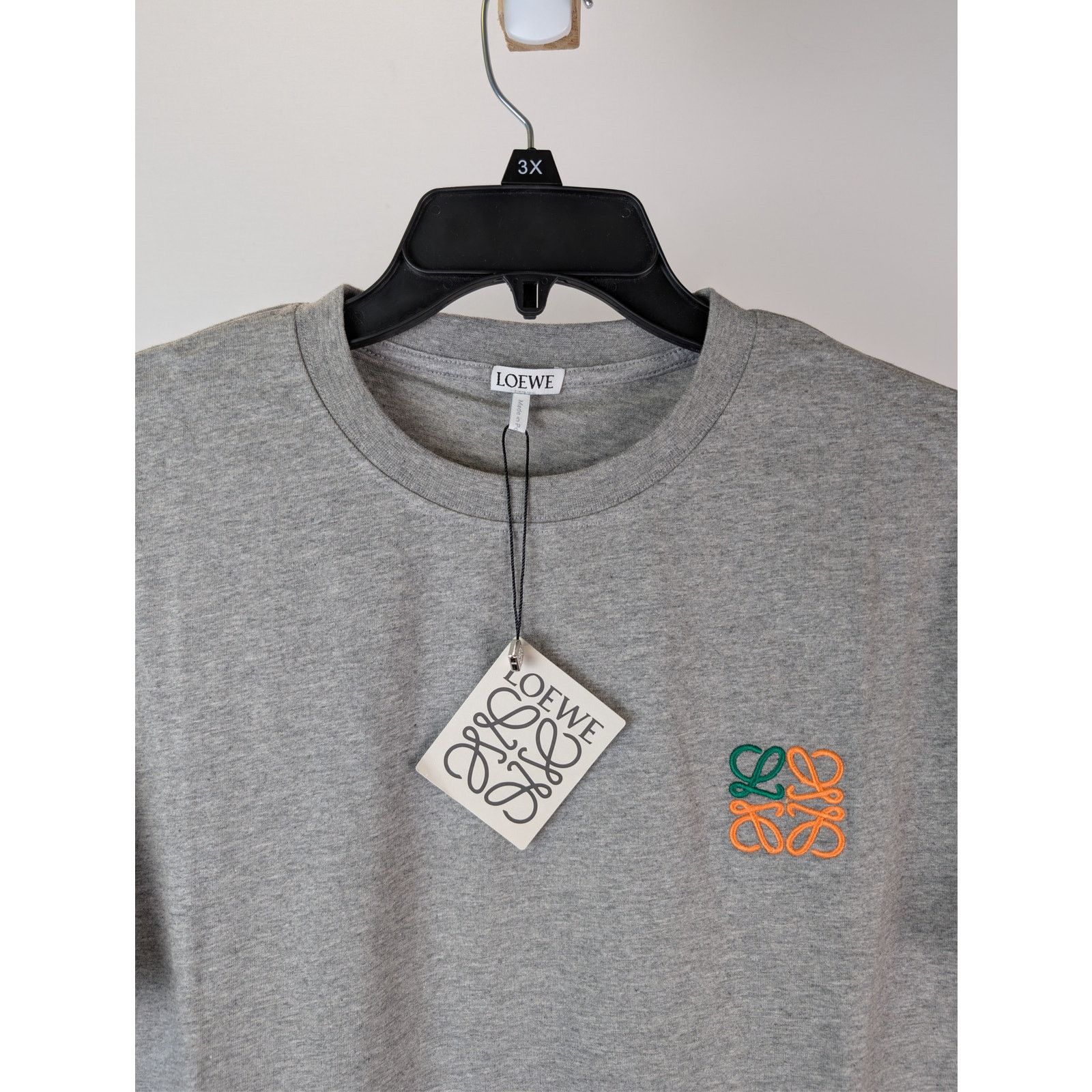 Loewe o1rshd1 Anagram-embroidered Cotton T-shirt in Grey Size US L / EU 52-54 / 3 - 7 Thumbnail
