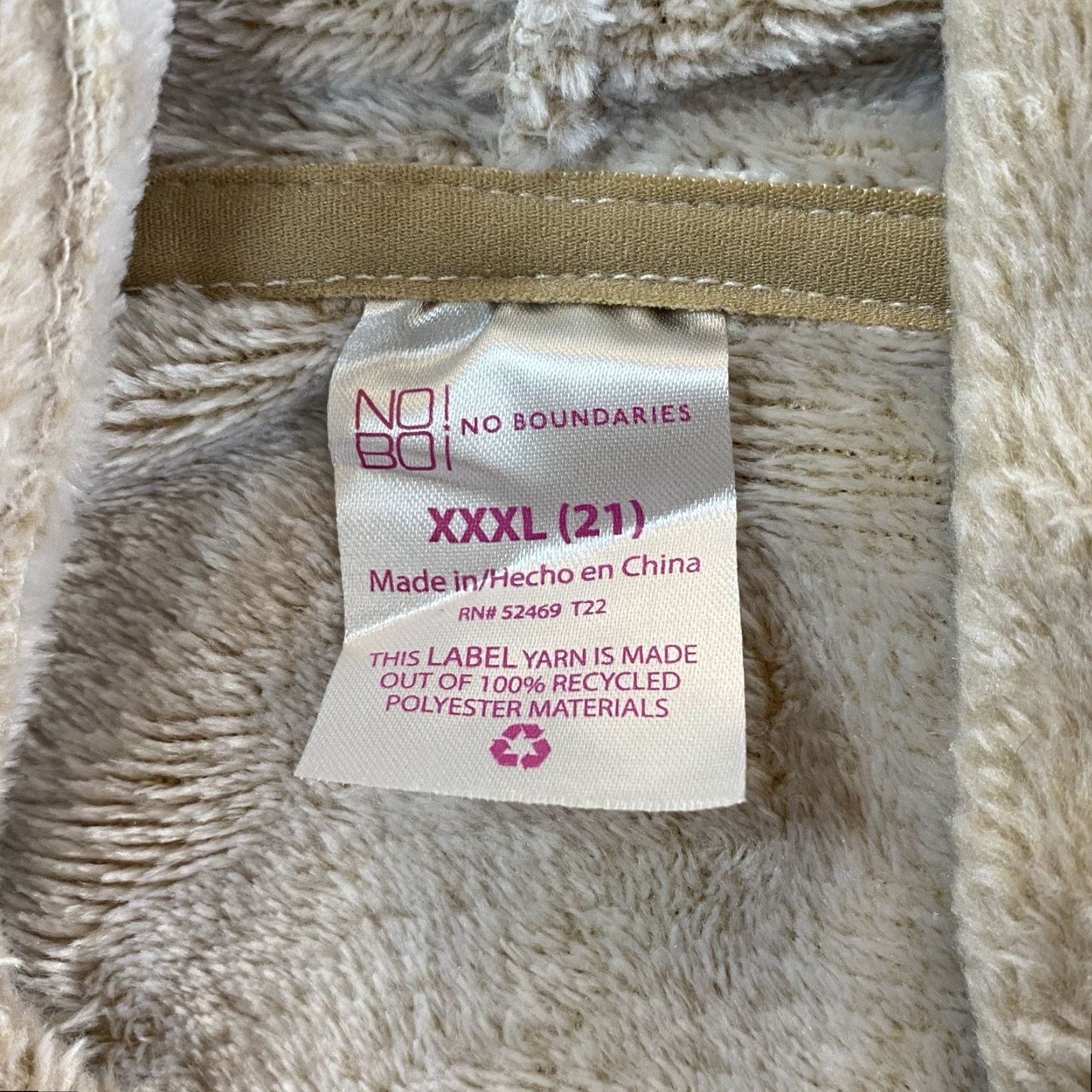 Vintage Womens No Boundaries Hoodie 3XL Beige Light Weight AOP Mushroom Nature All Over Print Pullover Long Sleeve Elastic Waist Summer Women"} Size XXL / US 16-18 / IT 52-54 - 3 Thumbnail