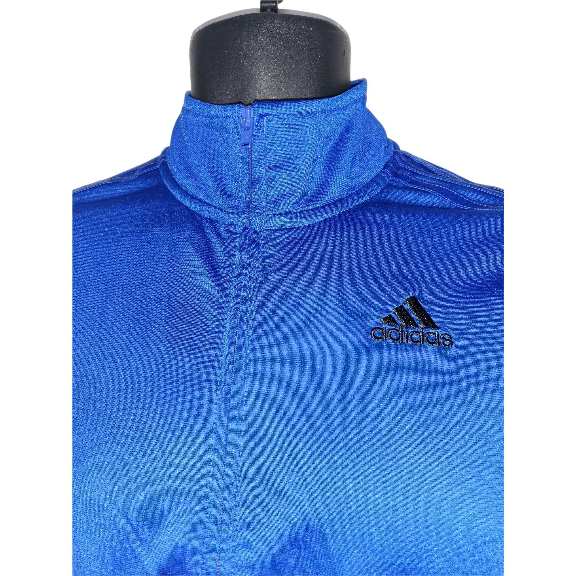 Adidas Adidas Blue Long Sleeve Striped Sz XL 18 / 20 Track Jacket W Size XL / US 12-14 / IT 48-50 - 2 Preview