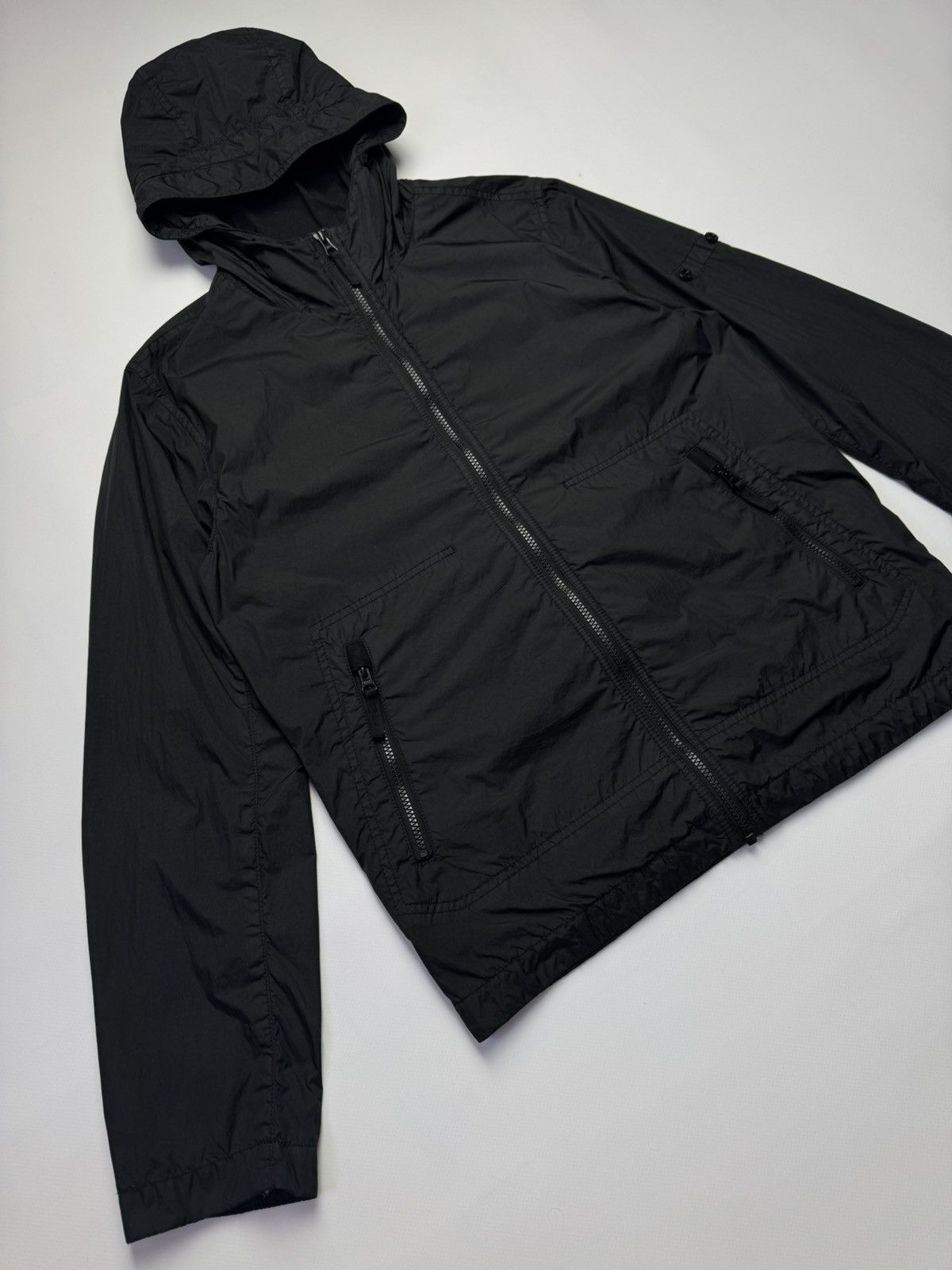 Stone Island STONE ISLAND Junior Black Crinkle Reps Hooded Jacket Men's Size US M / EU 48-50 / 2 - 5 Thumbnail