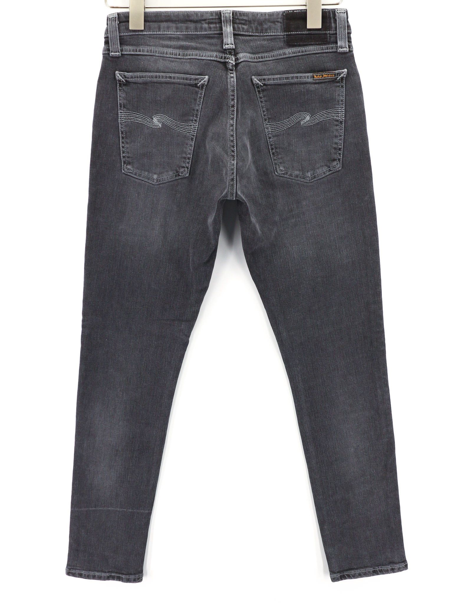 Nudie Jeans SKINNY LIN W29/L30 Tight Fit Cotton Stretch Grey 80620 Size US 29 - 2 Thumbnail
