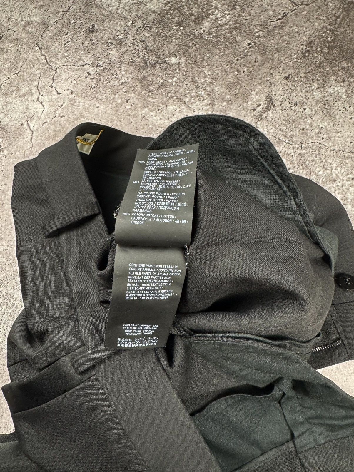 Saint Laurent Paris Saint Laurent High-Waisted Black Wool Trousers F38 Very rare Size 27" / US 4 / IT 40 - 13 Thumbnail