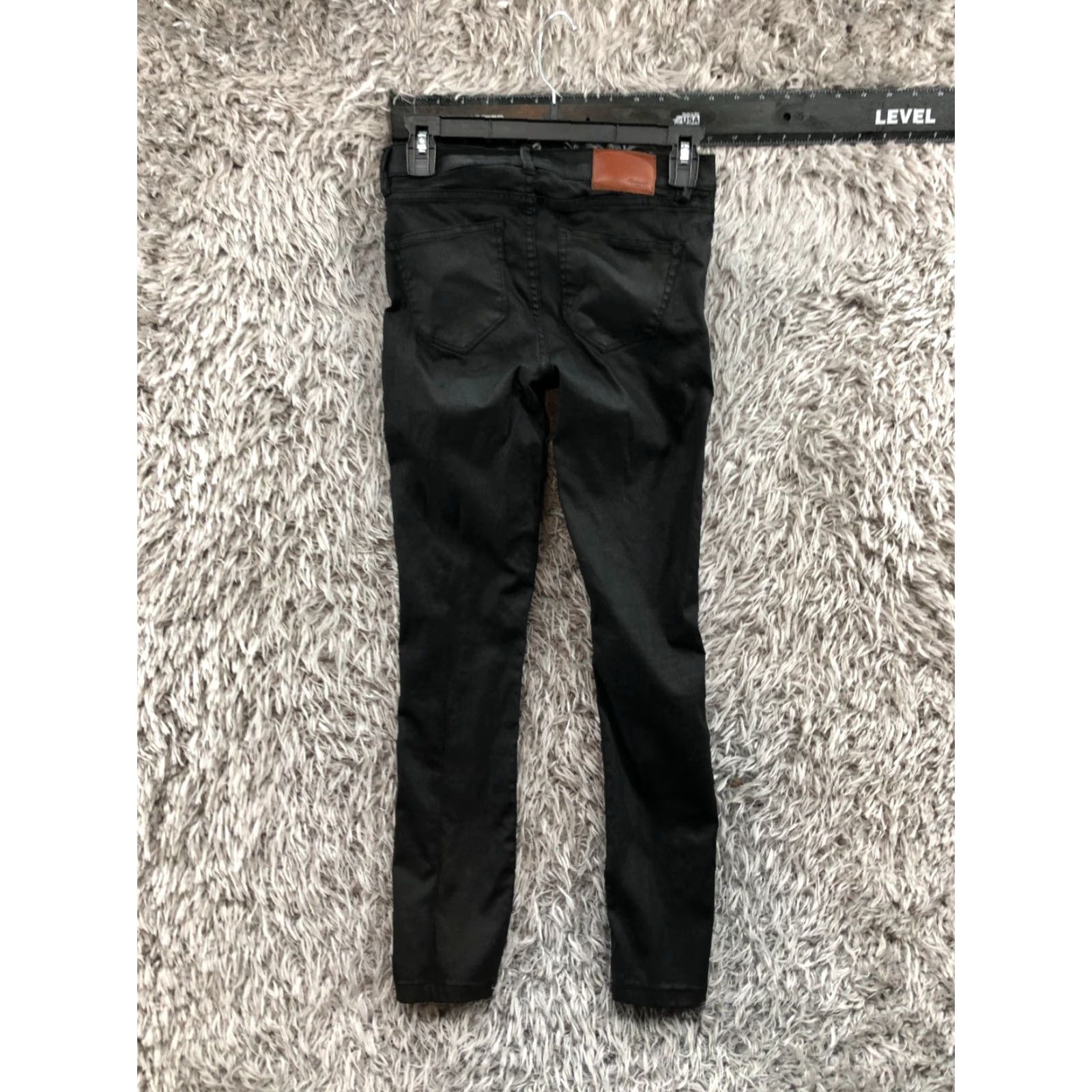 Madewell Madewell Skinny Jeans Regular Black Dark Wash 25 Women Denim 5-Pocket Button Zipper Inseam 29 Size 42" / US 20 - 5 Thumbnail