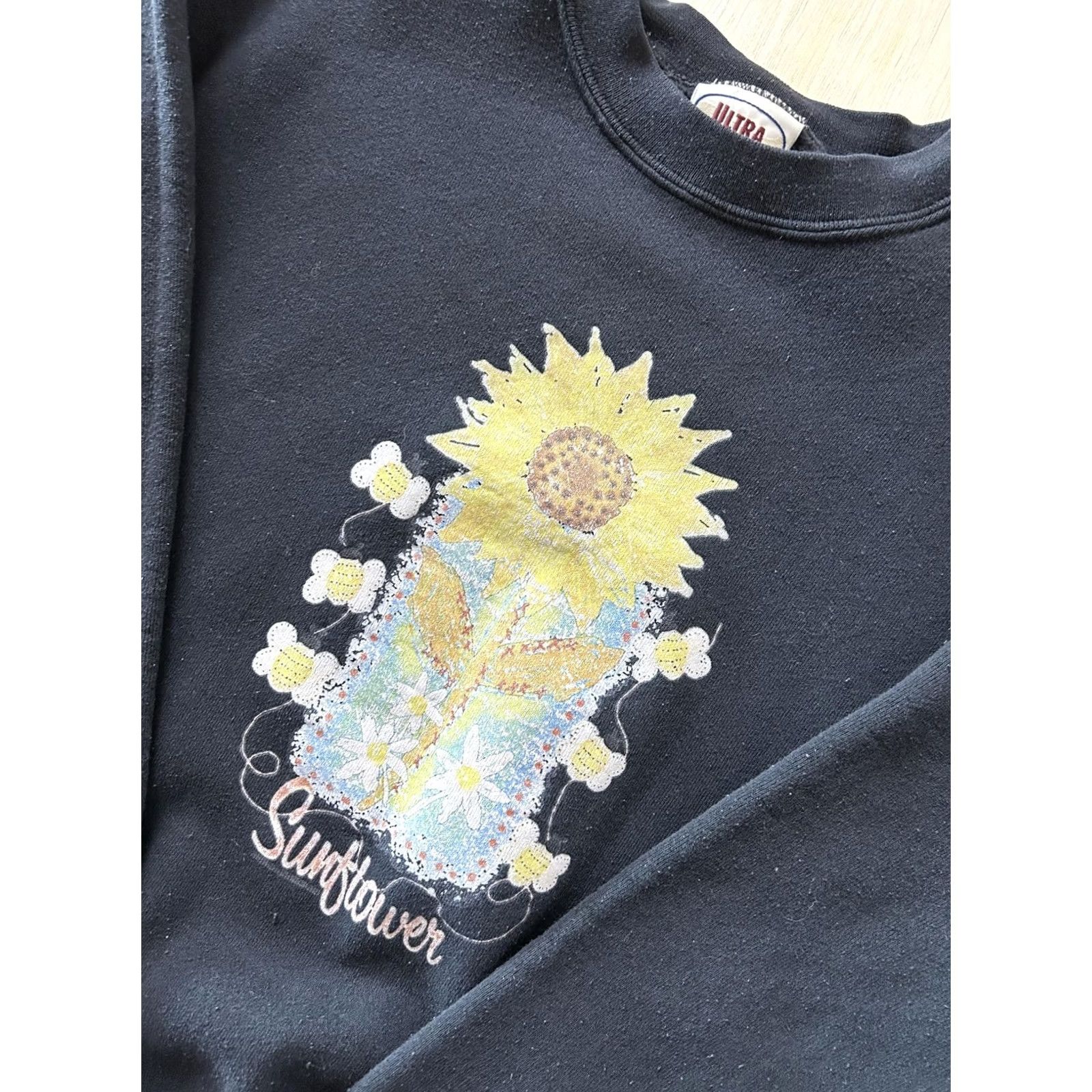 Sunflower Vintage Sunflower Ultra Fleece Sweatshirt Medium Floral Pullover Size M / US 6-8 / IT 42-44 - 2 Thumbnail