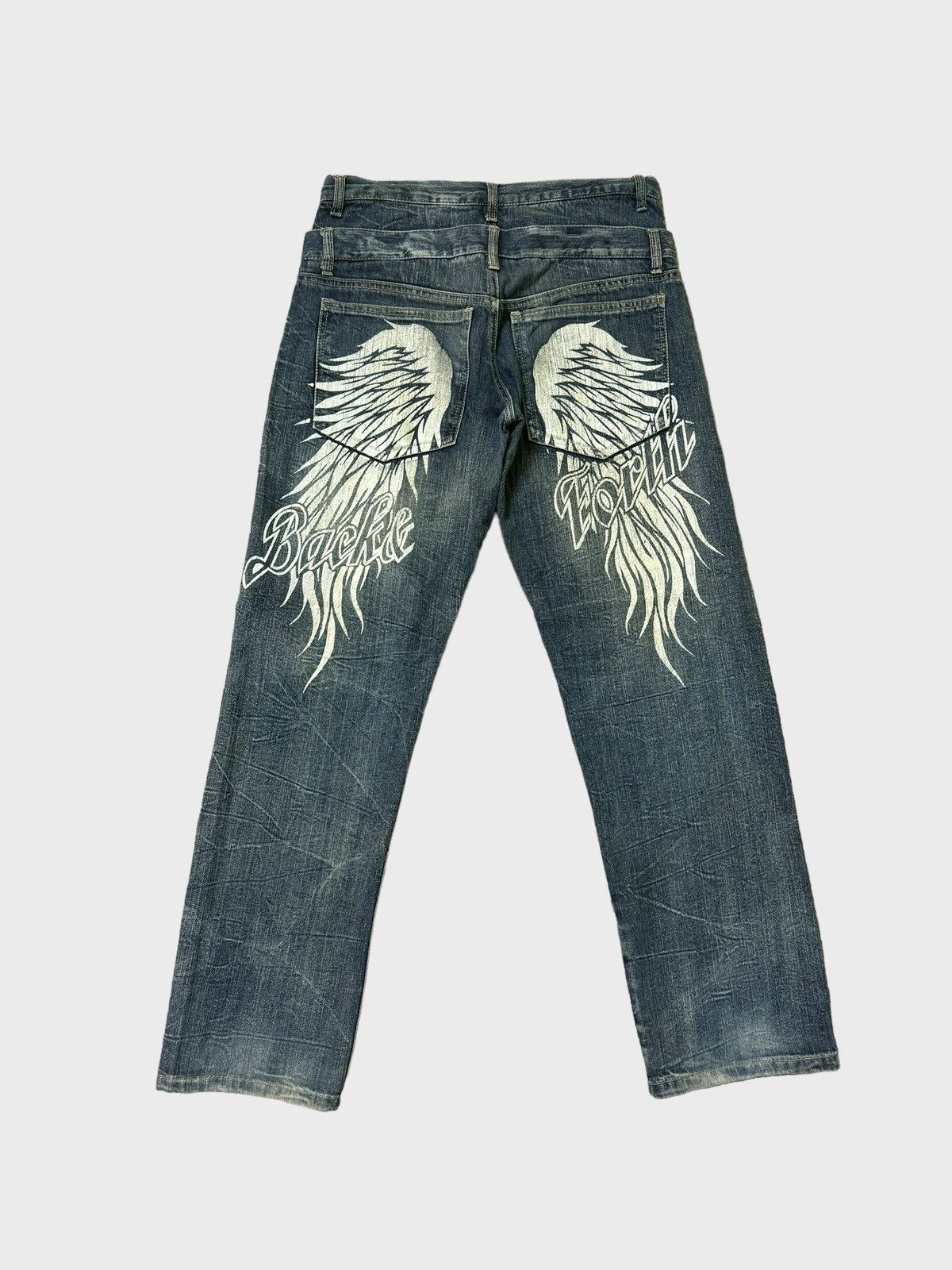 Hysteric Glamour BACK FORTH PRINTED WINGS CLAW MARKS DENIM Size US 32 / EU 48 - 1 Thumbnail