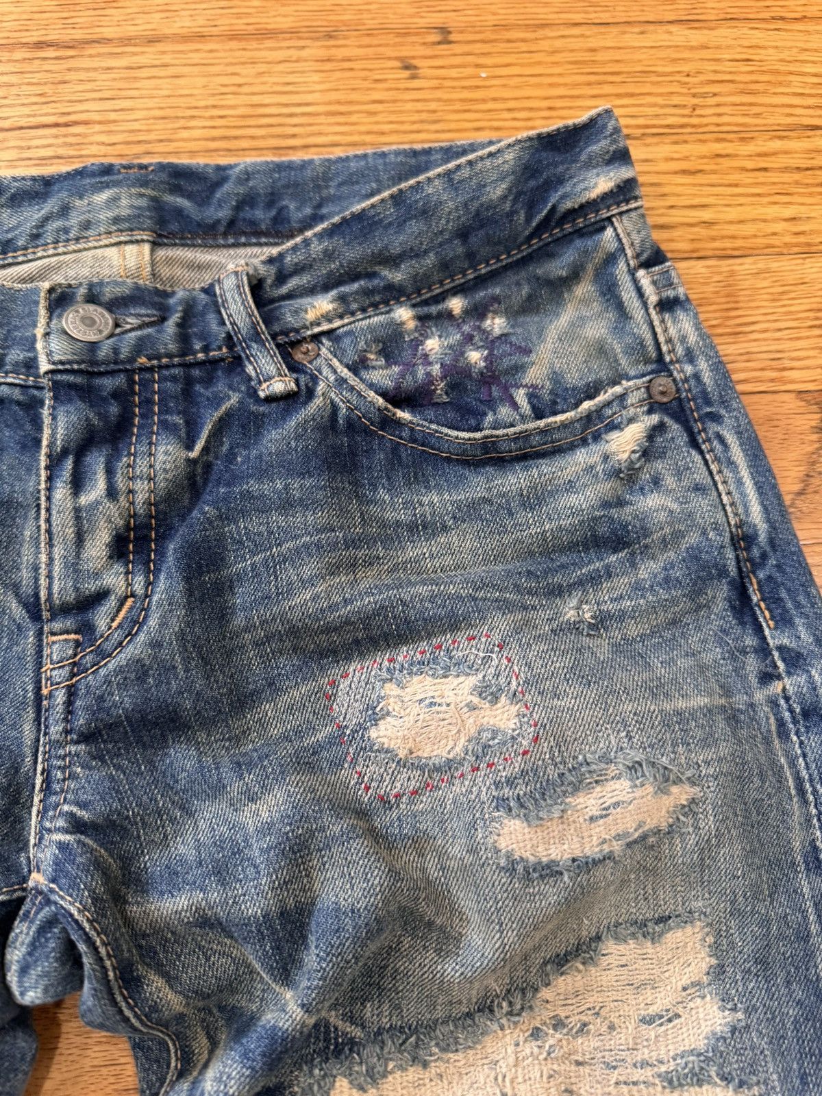 hysteric glamour scab denim