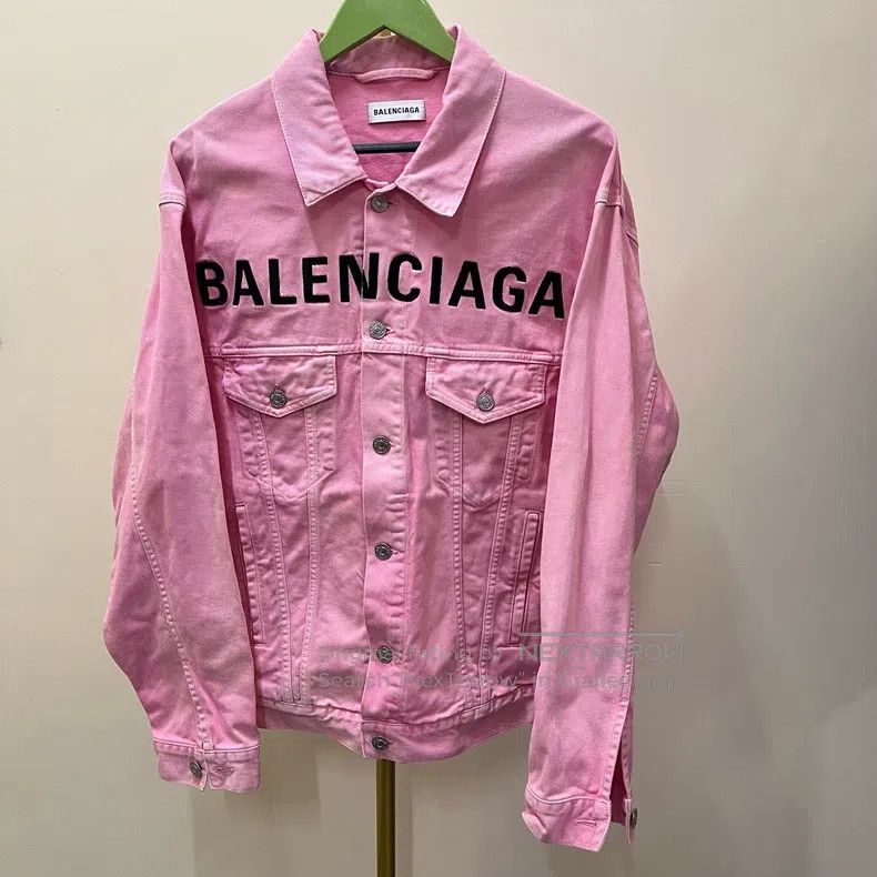 Balenciaga Balenciaga Pink Front Embroidered Jacket Size XXS / US 00 / IT 34 - 1 Thumbnail