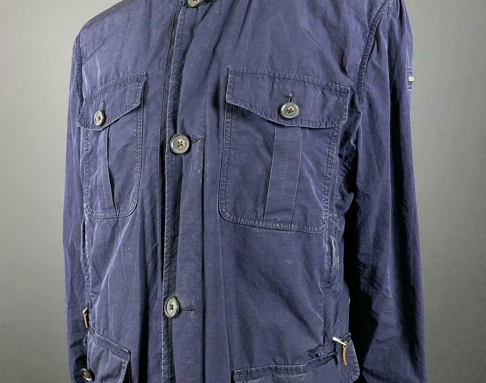 Designer Men Hackett London Blue Multi Pocket Nylon Jacket Size XL Size US XL / EU 56 / 4 - 3 Thumbnail