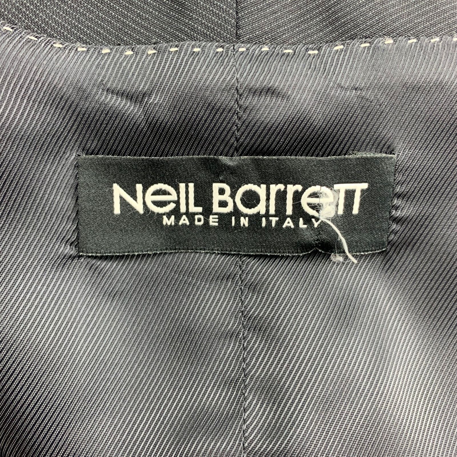 Neil Barrett Size 38 Black Pinstripe Wool Double Breasted Vest Size 38R - 5 Thumbnail