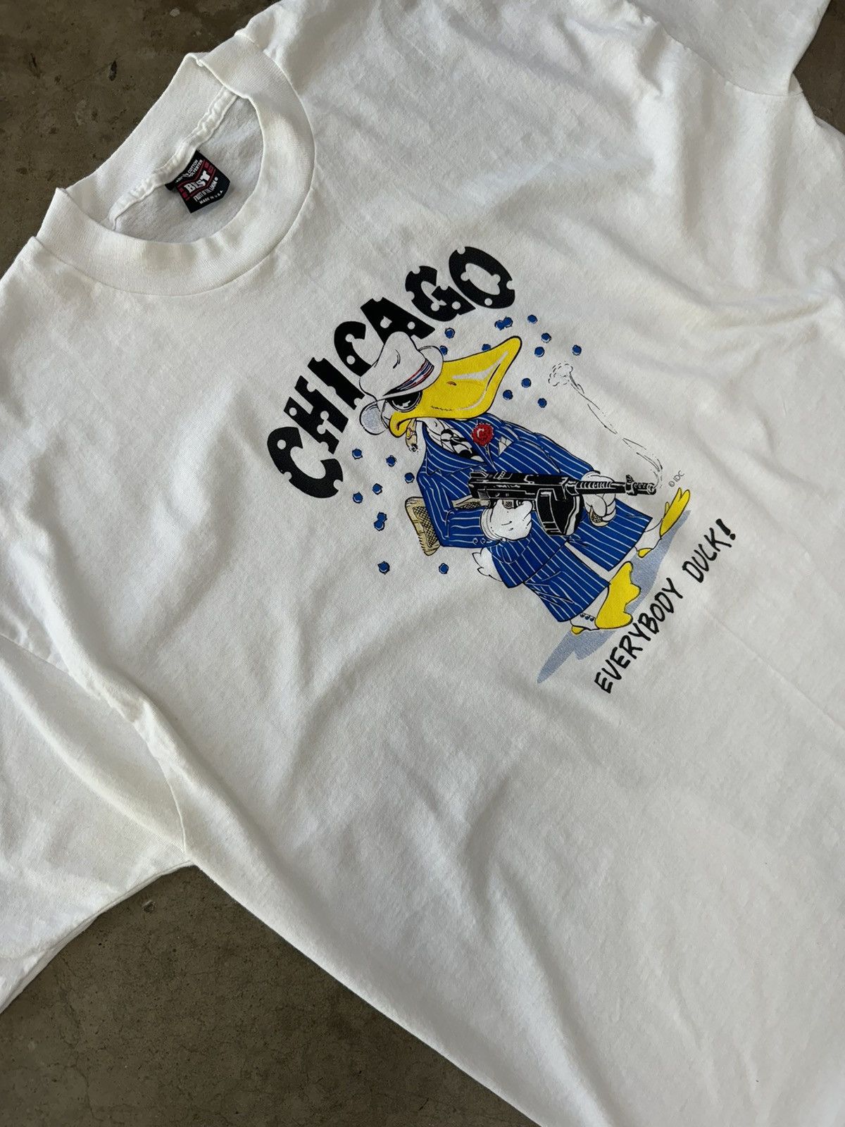 Vintage Vintage Chicago Gangster Duck Tee XXL Size US XXL / EU 58 / 5 - 1 Thumbnail